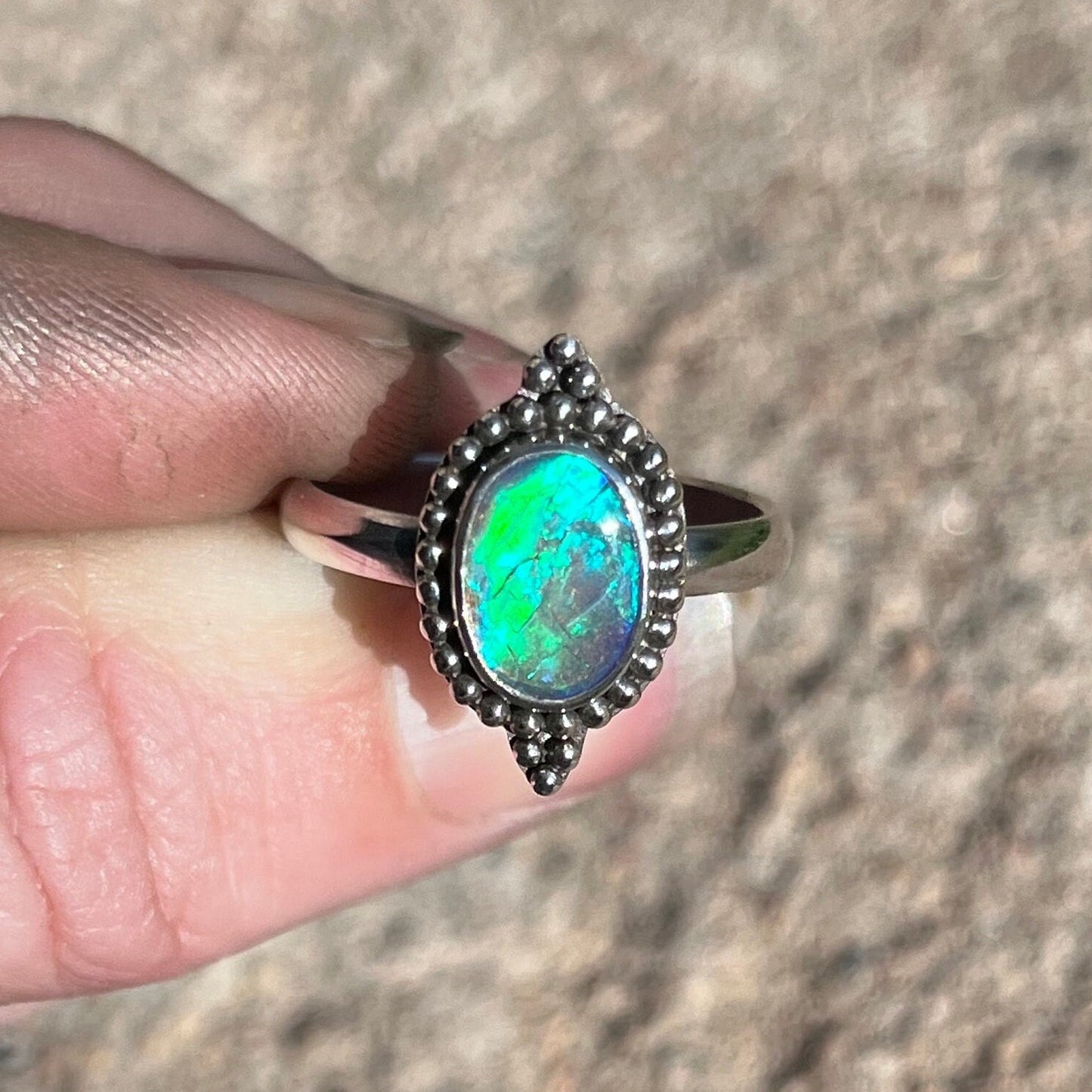 Australian Opal Statement Ring size 7