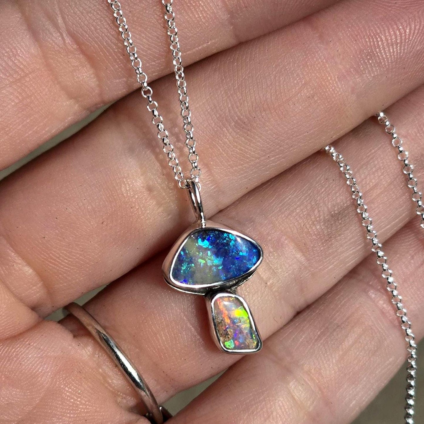 Opal Mushroom Necklace