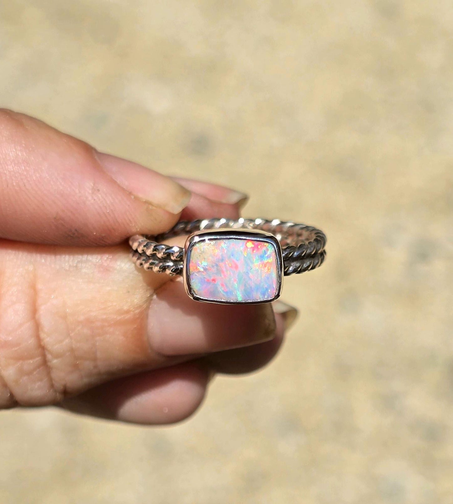 Australian Pipe Opal Ring size 8