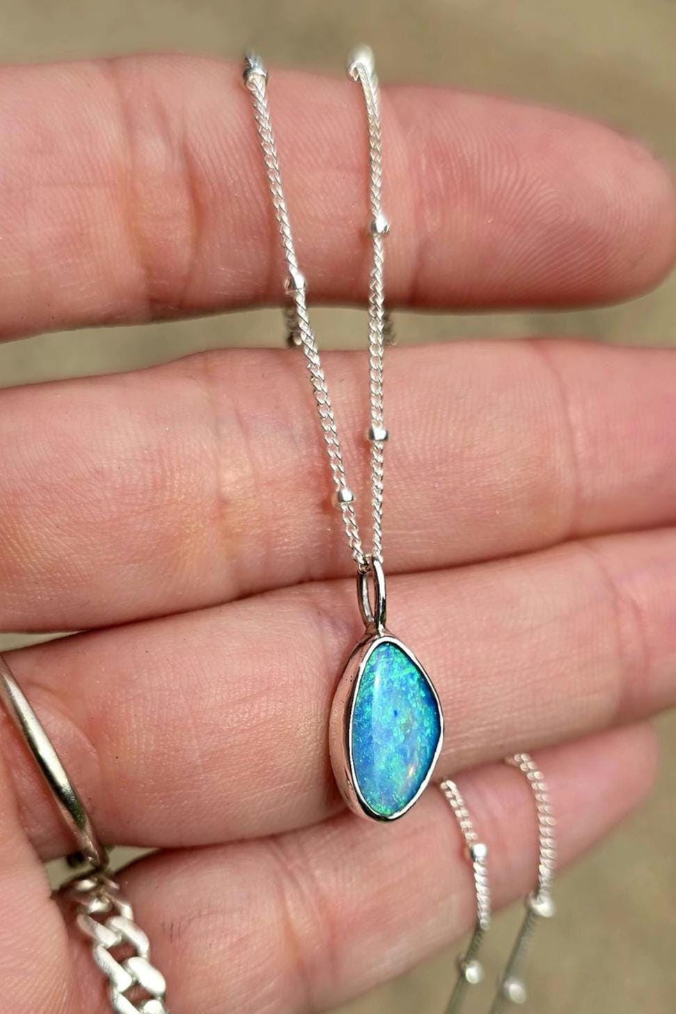 Australian Crystal Opal Necklace