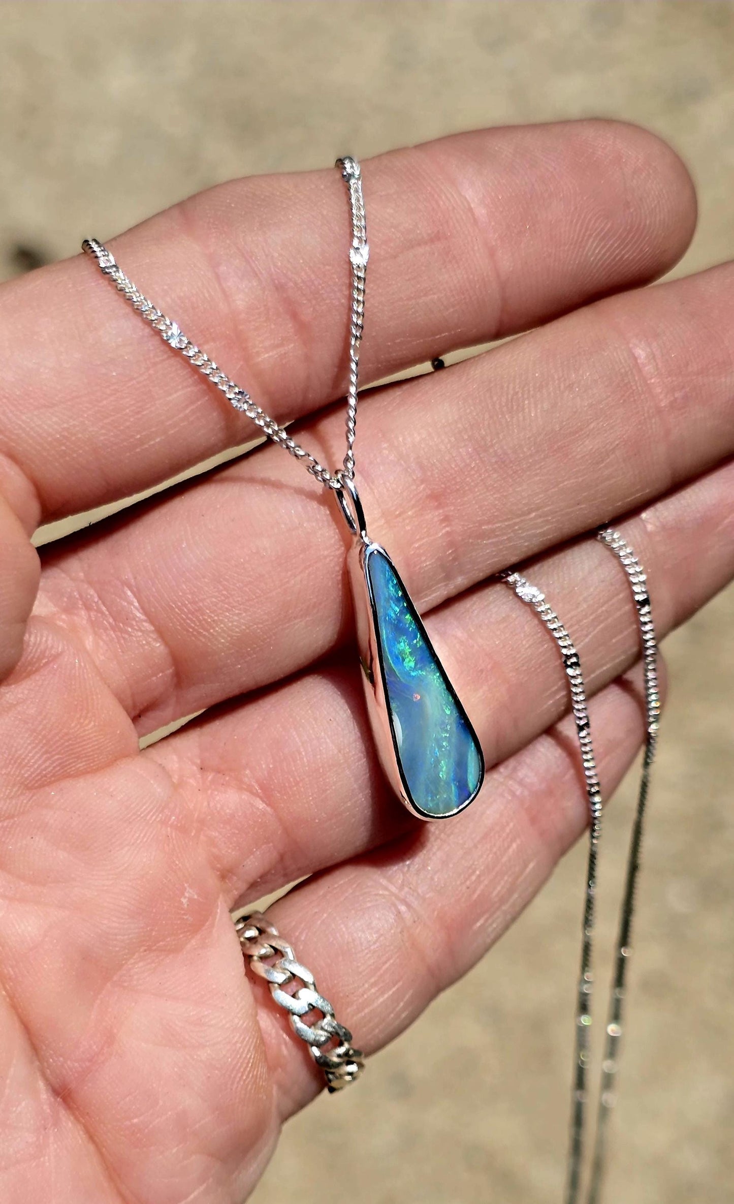 Boulder Opal Drip Necklace