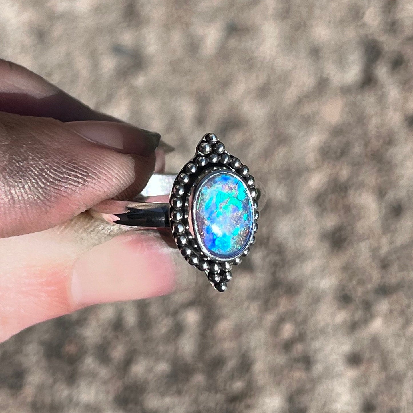 Australian Opal Statement Ring size 7