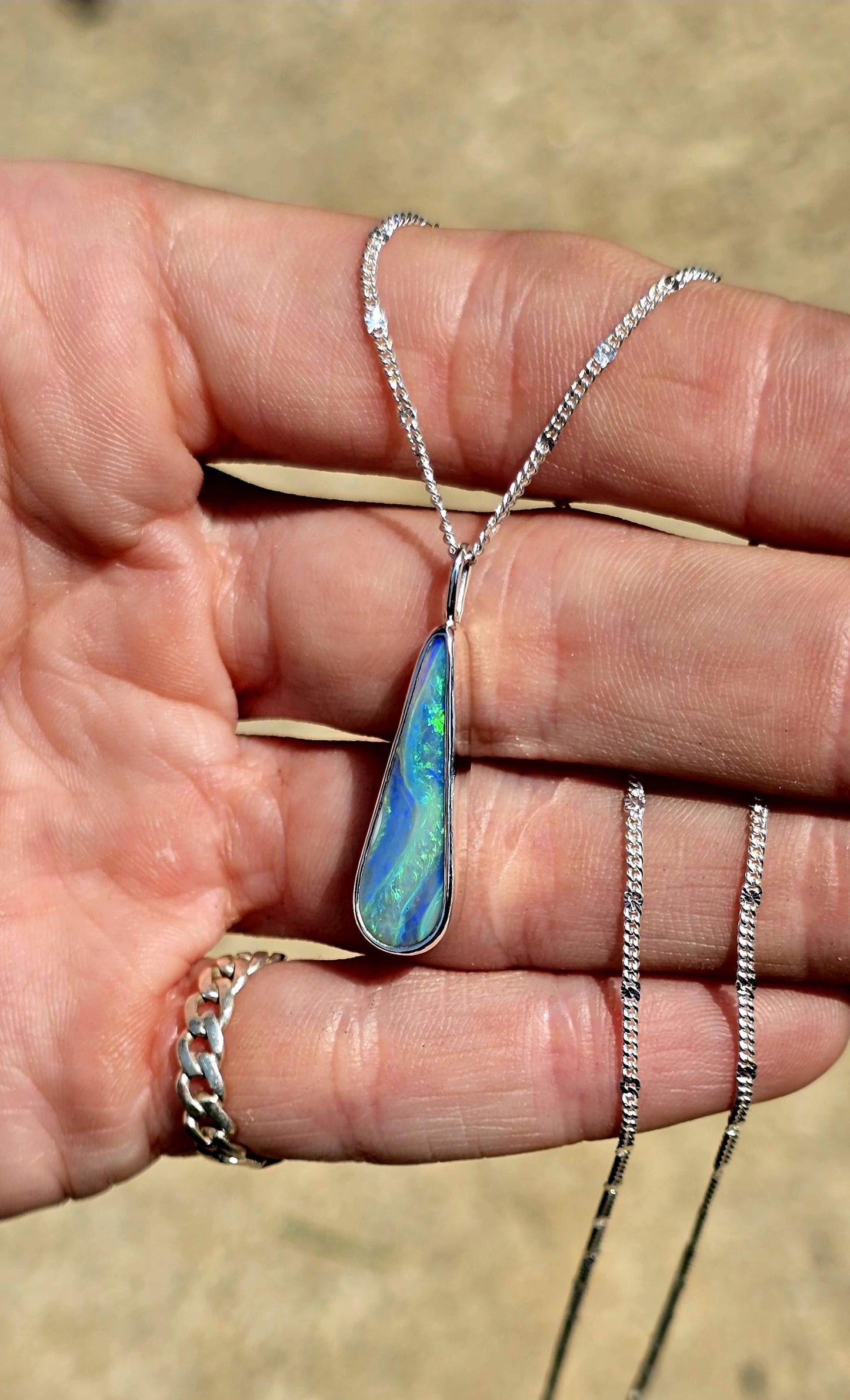 Boulder Opal Drip Necklace