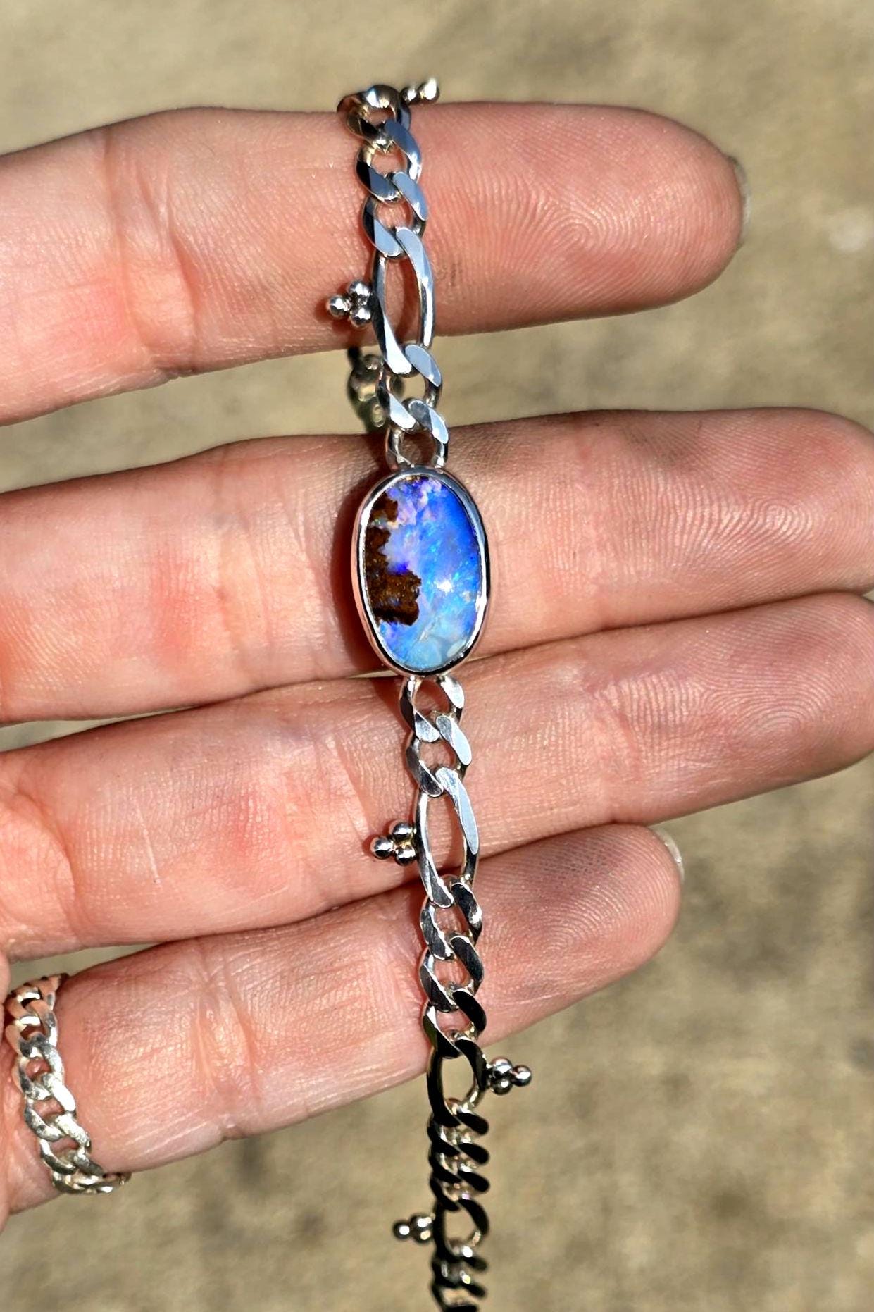Opal Figaro Chain Bracelet