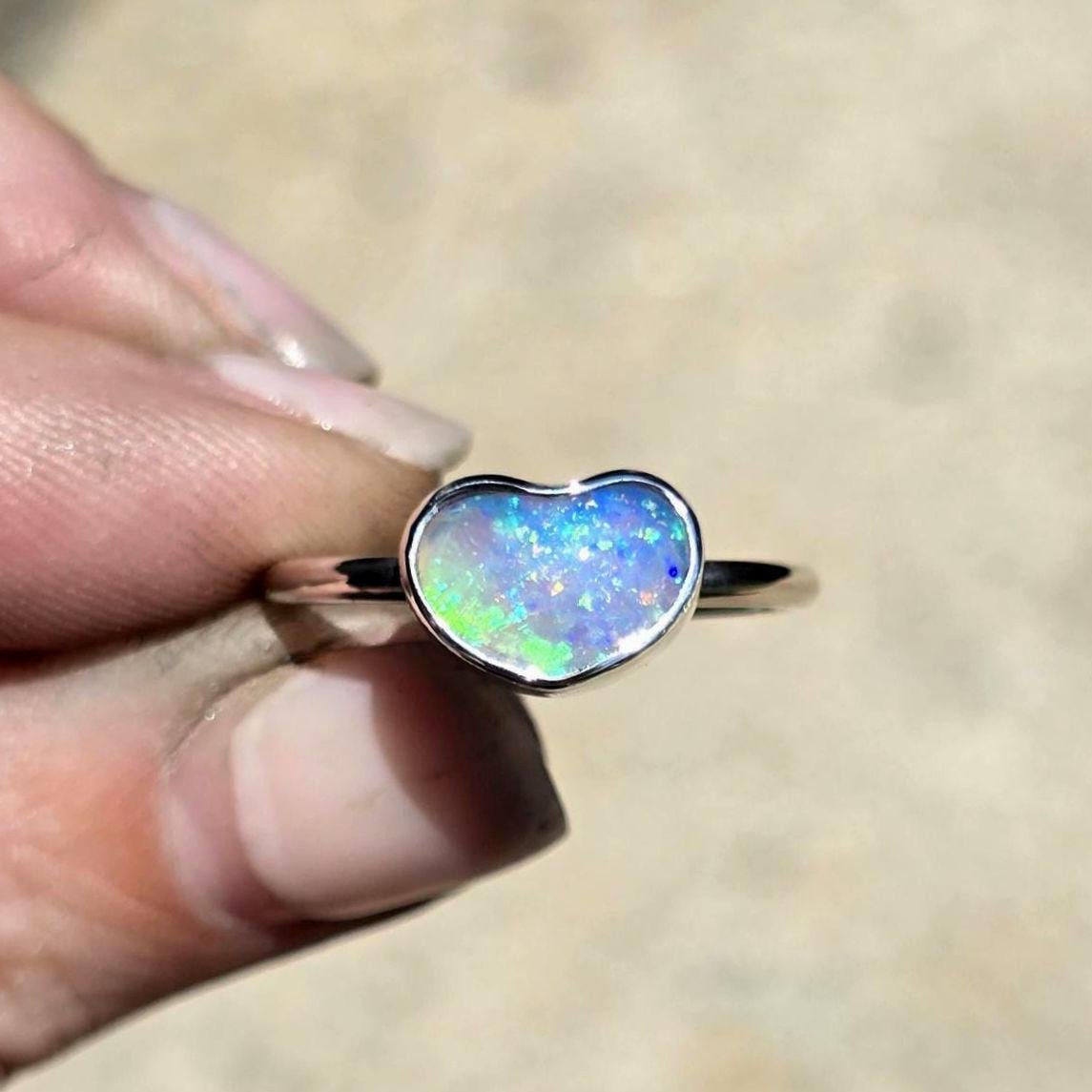 Pipe Opal Chubby Heart Ring size 6