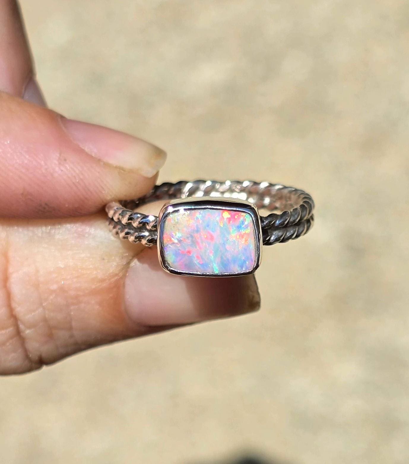 Australian Pipe Opal Ring size 8