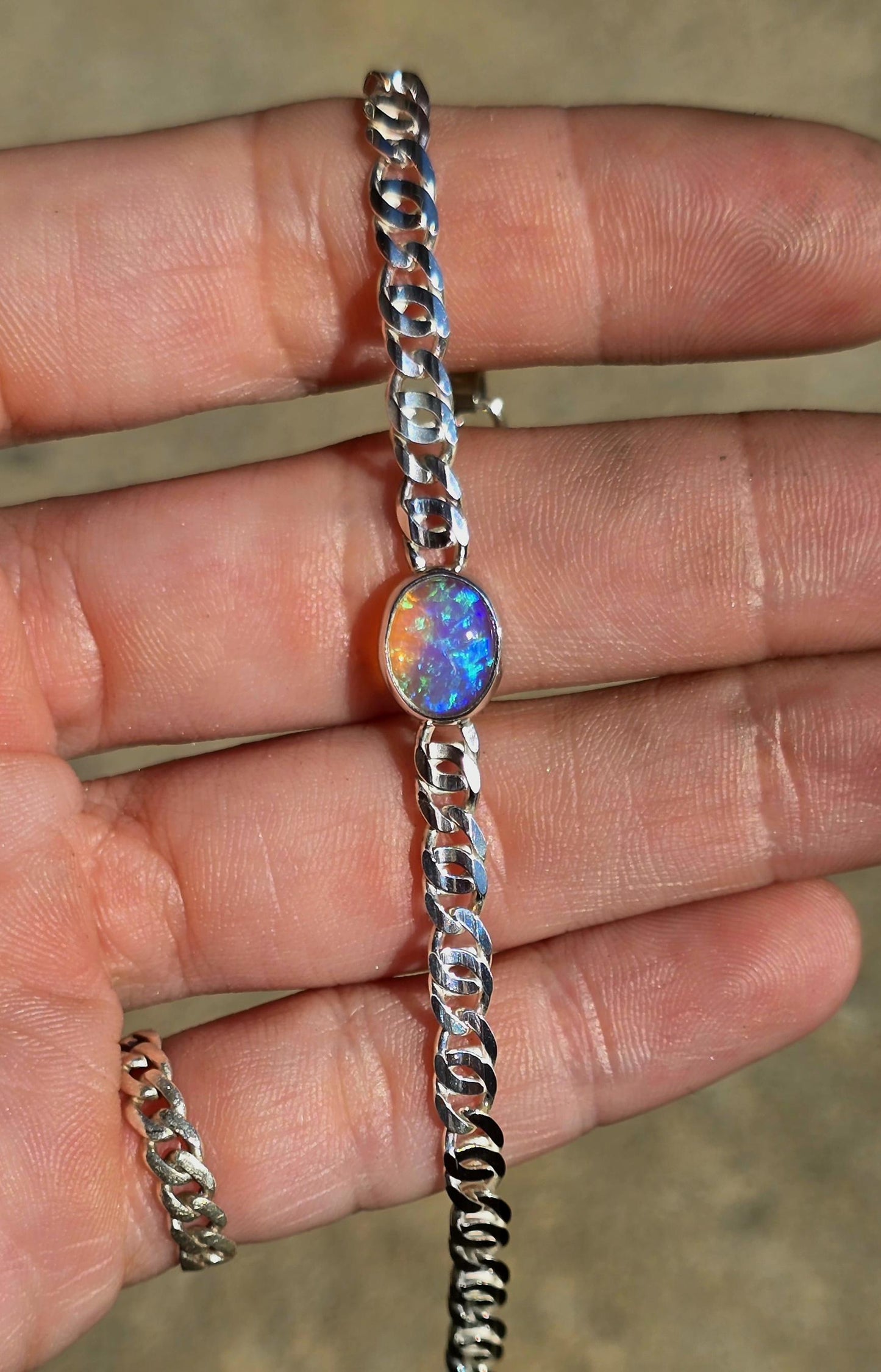 Australian Crystal Opal Bracelet 6-7"