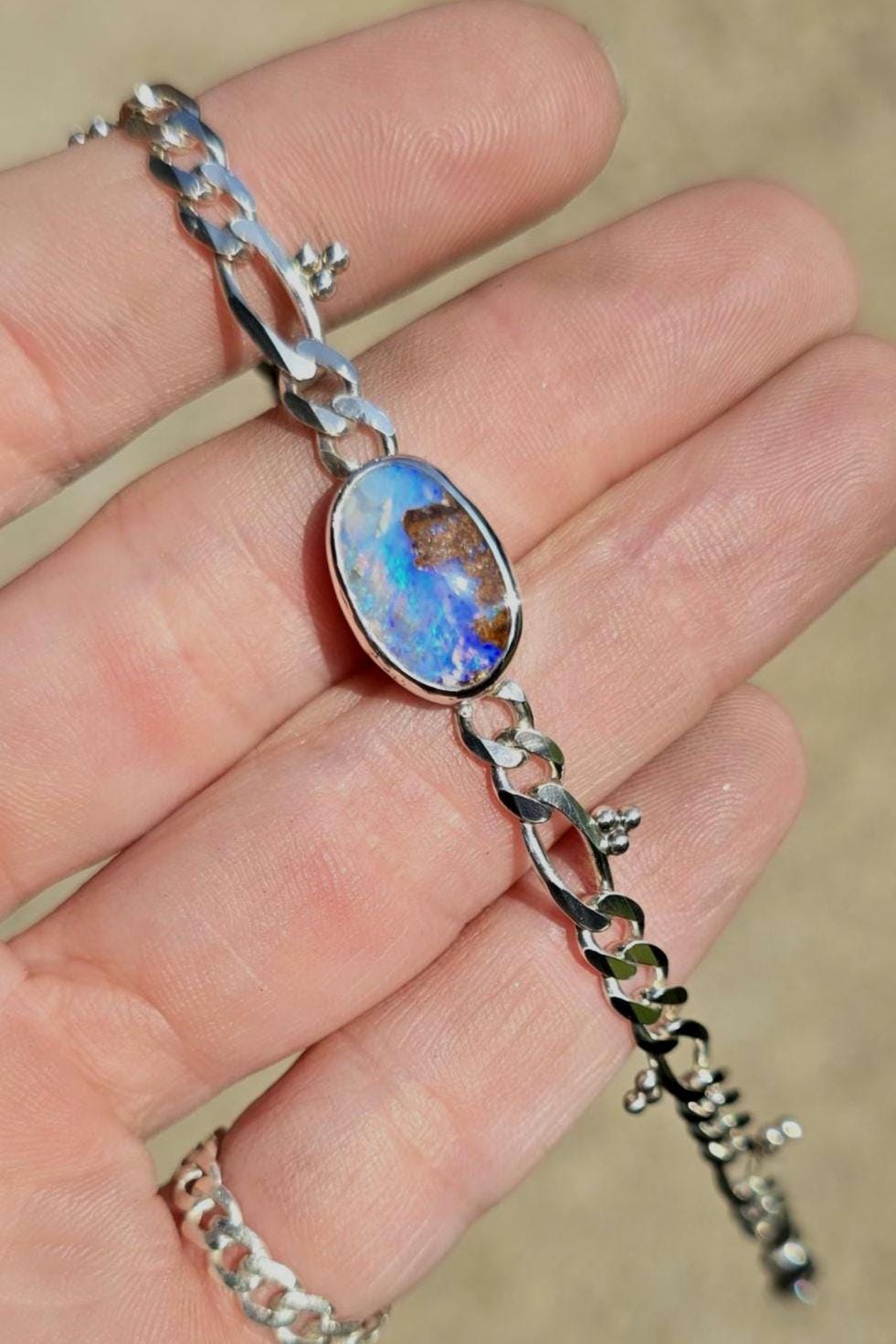 Opal Figaro Chain Bracelet
