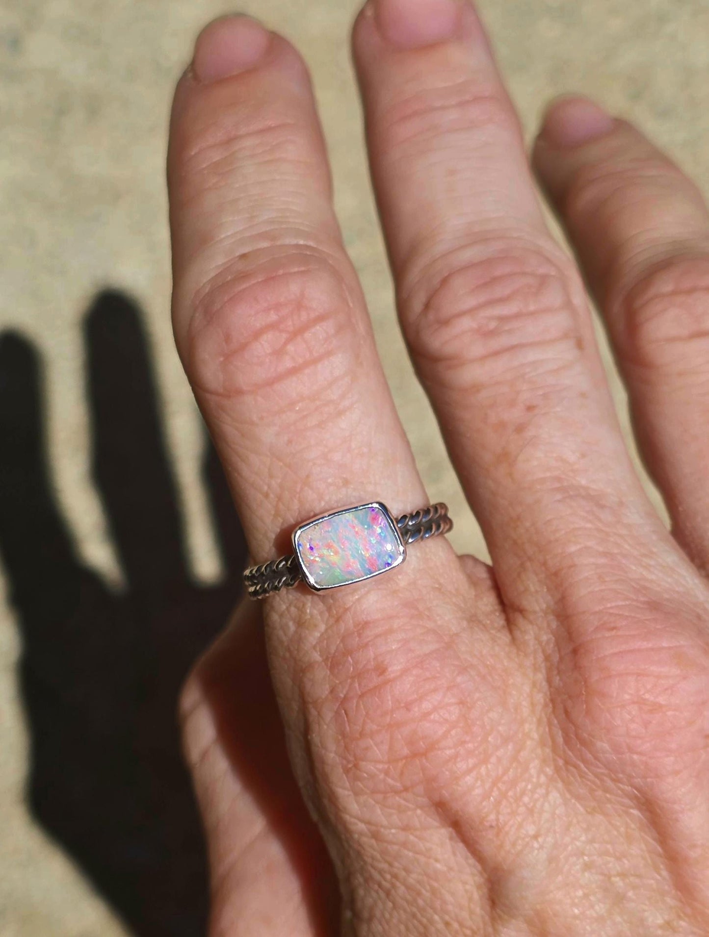 Australian Pipe Opal Ring size 8