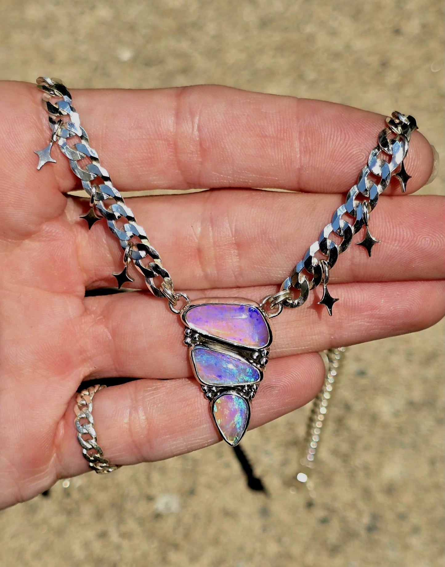 Purple Opal Statement Necklace