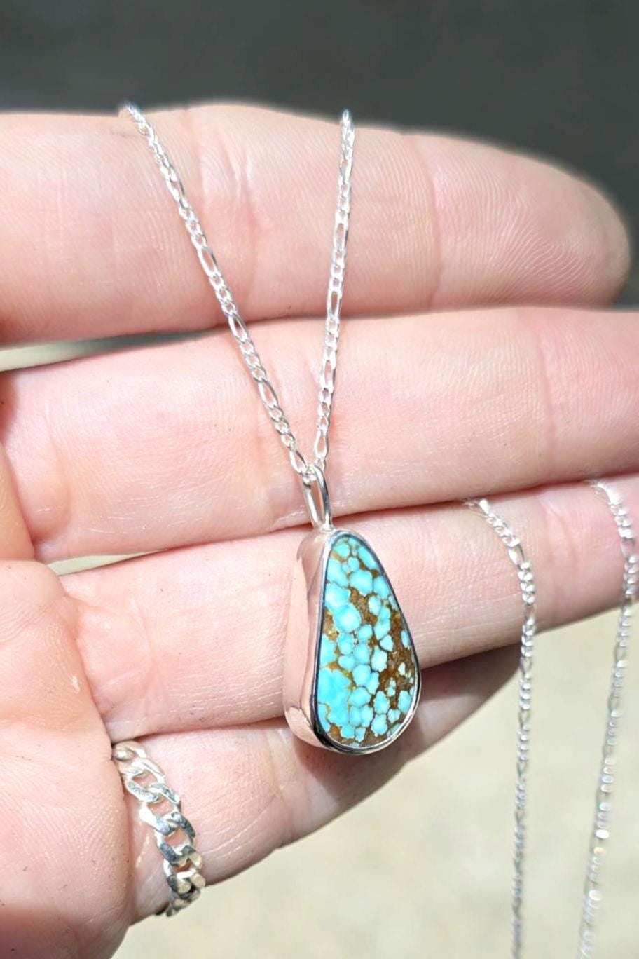 Nevada Number 8 Turquoise Necklace