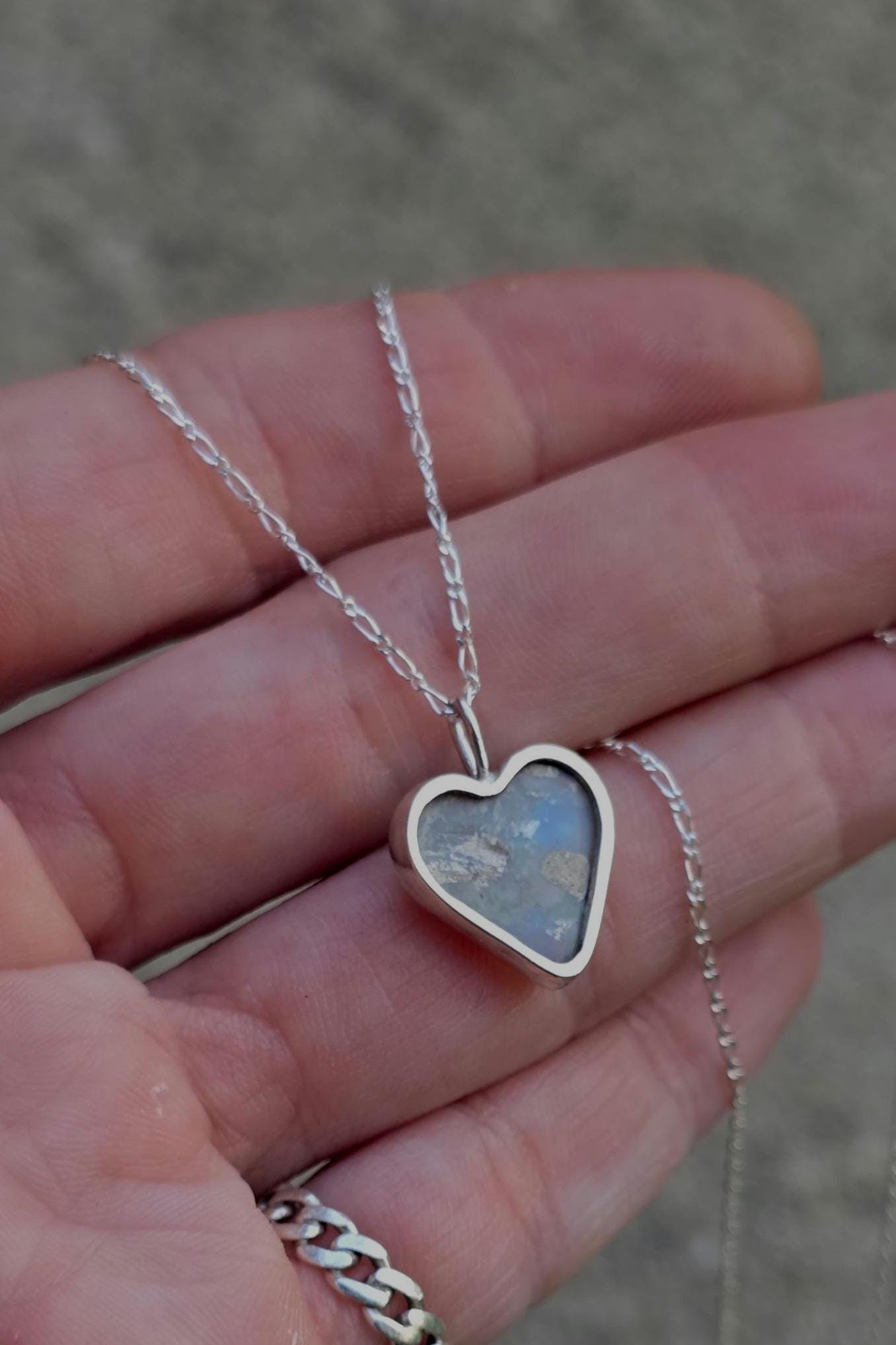 Australian Opal Heart Necklace