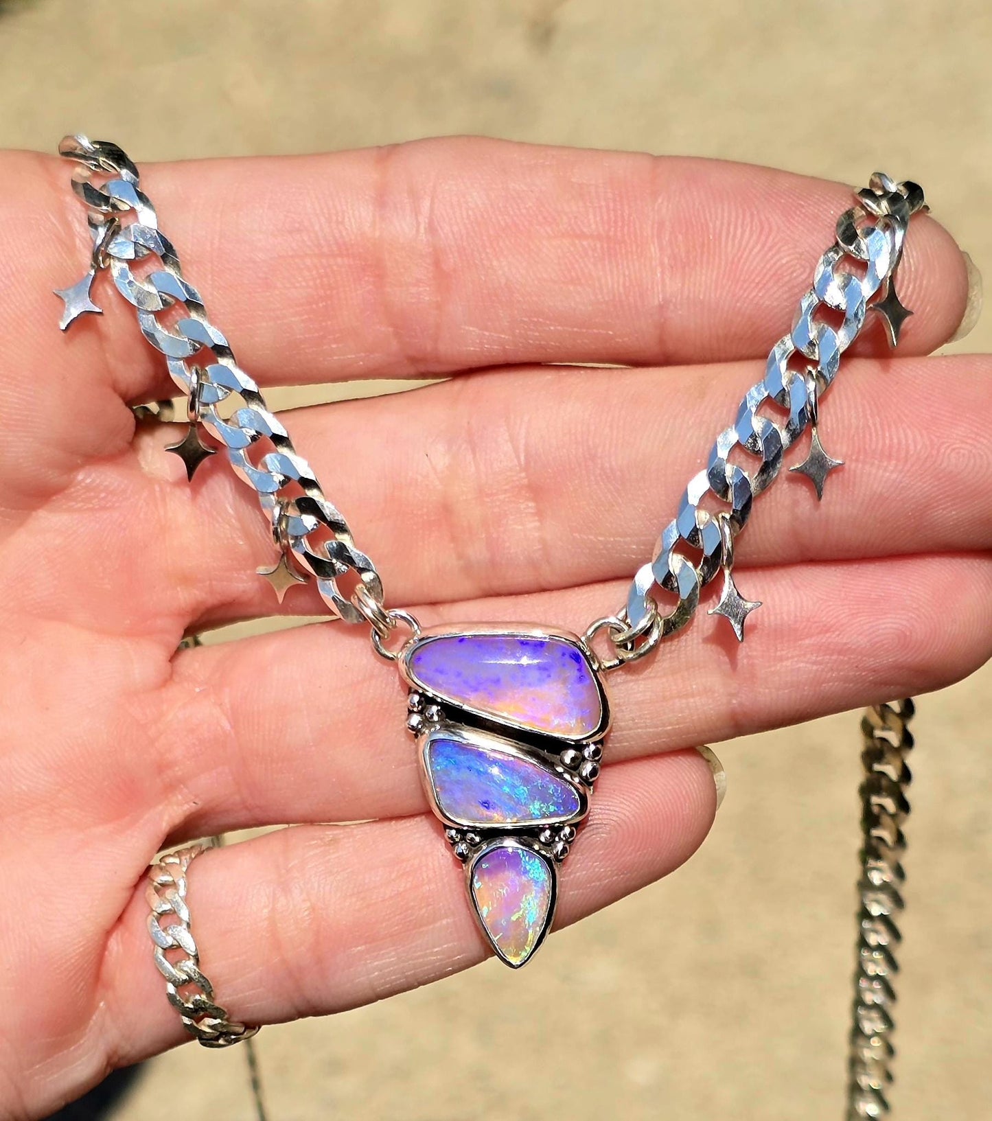 Purple Opal Statement Necklace