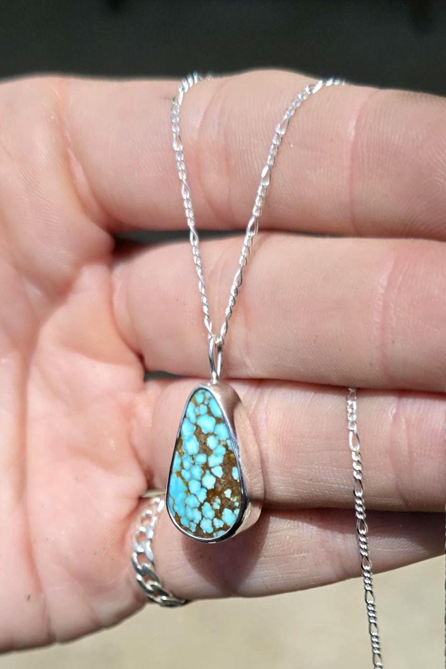 Nevada Number 8 Turquoise Necklace