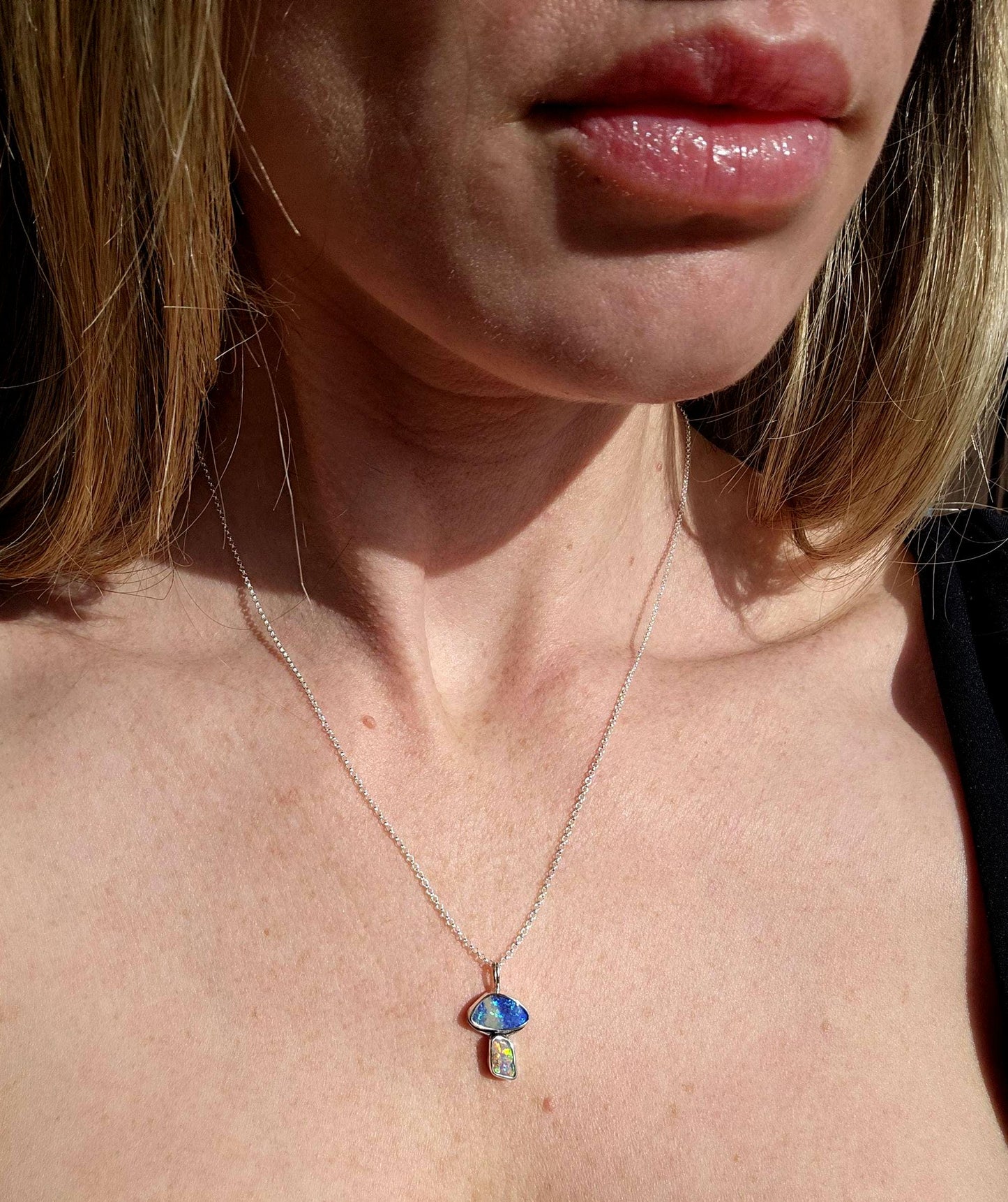 Opal Mushroom Necklace