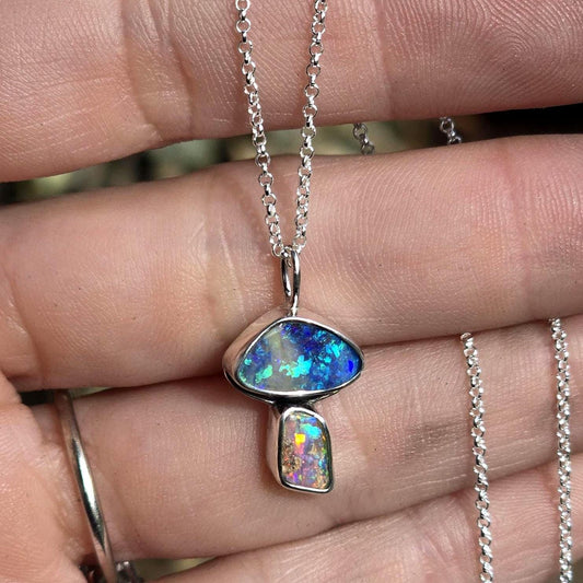 Opal Mushroom Necklace