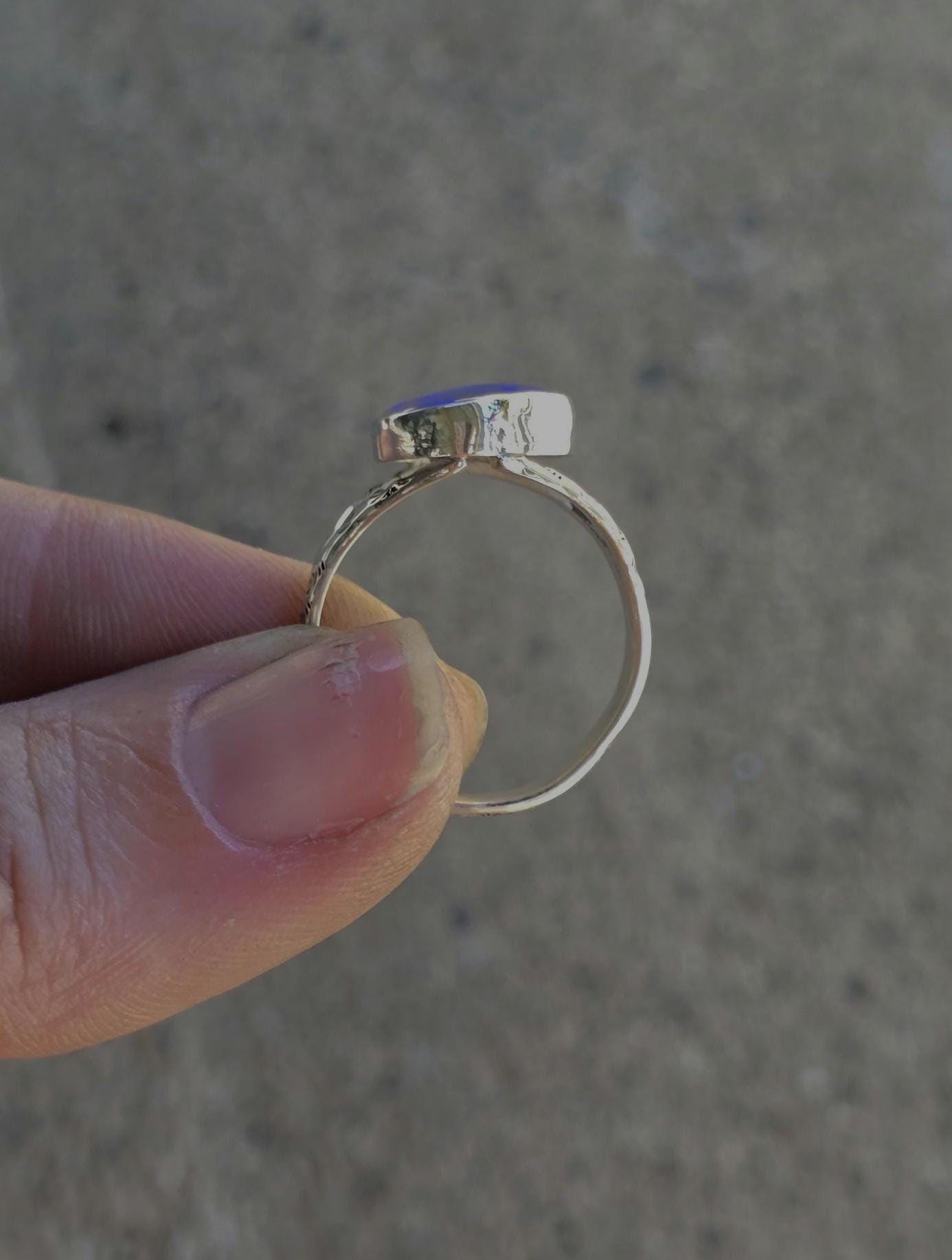 Dark Crystal Opal Ring size 6