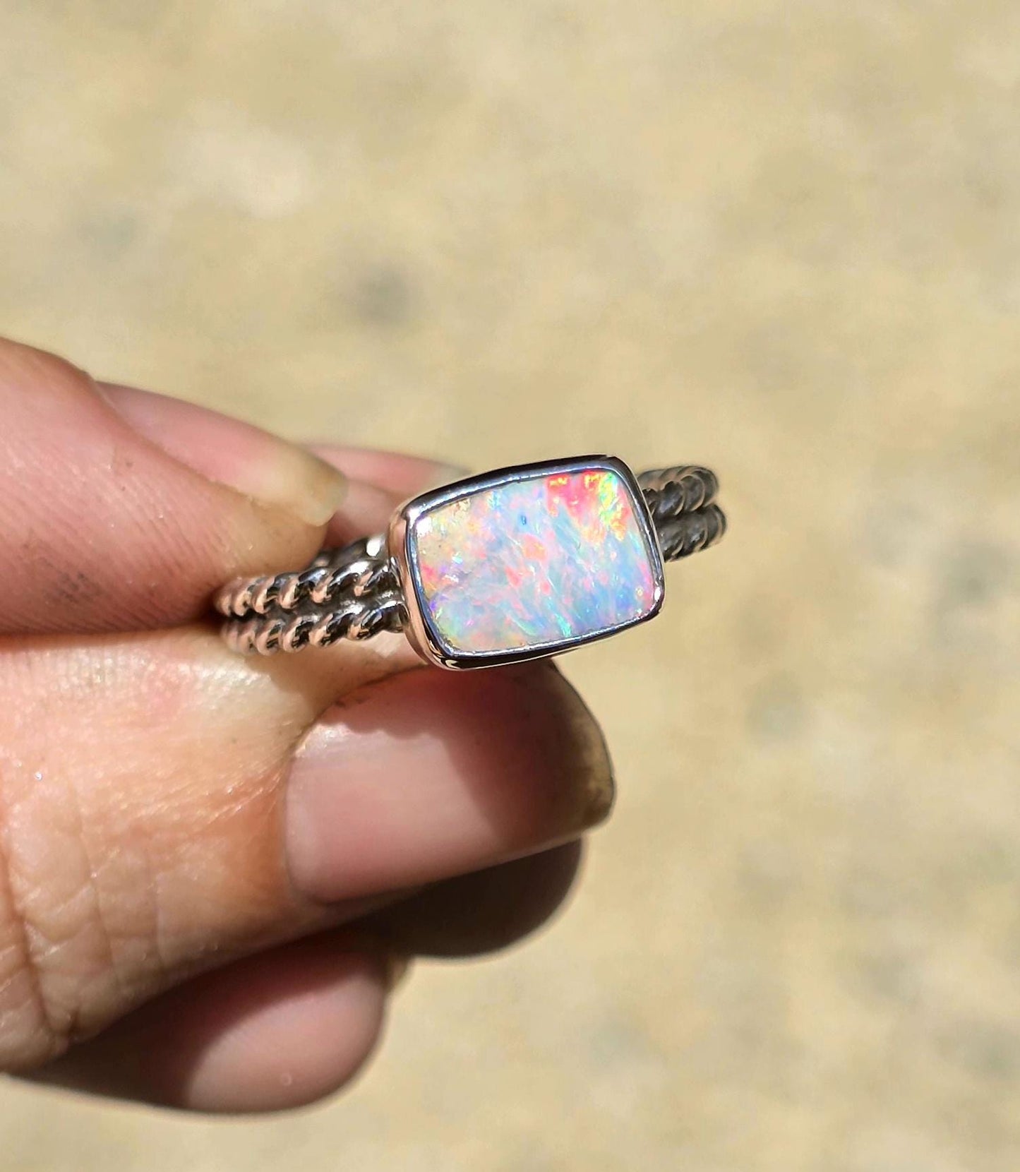 Australian Pipe Opal Ring size 8