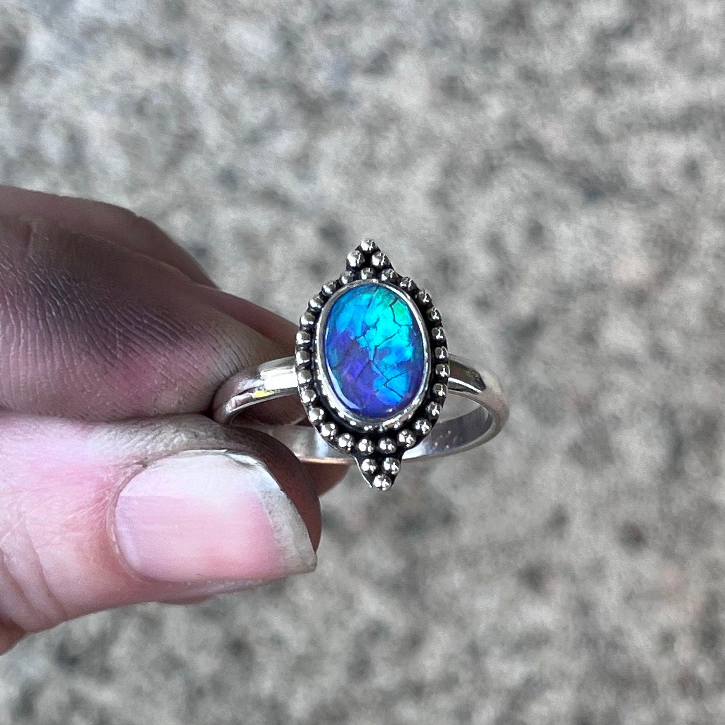 Australian Opal Statement Ring size 7
