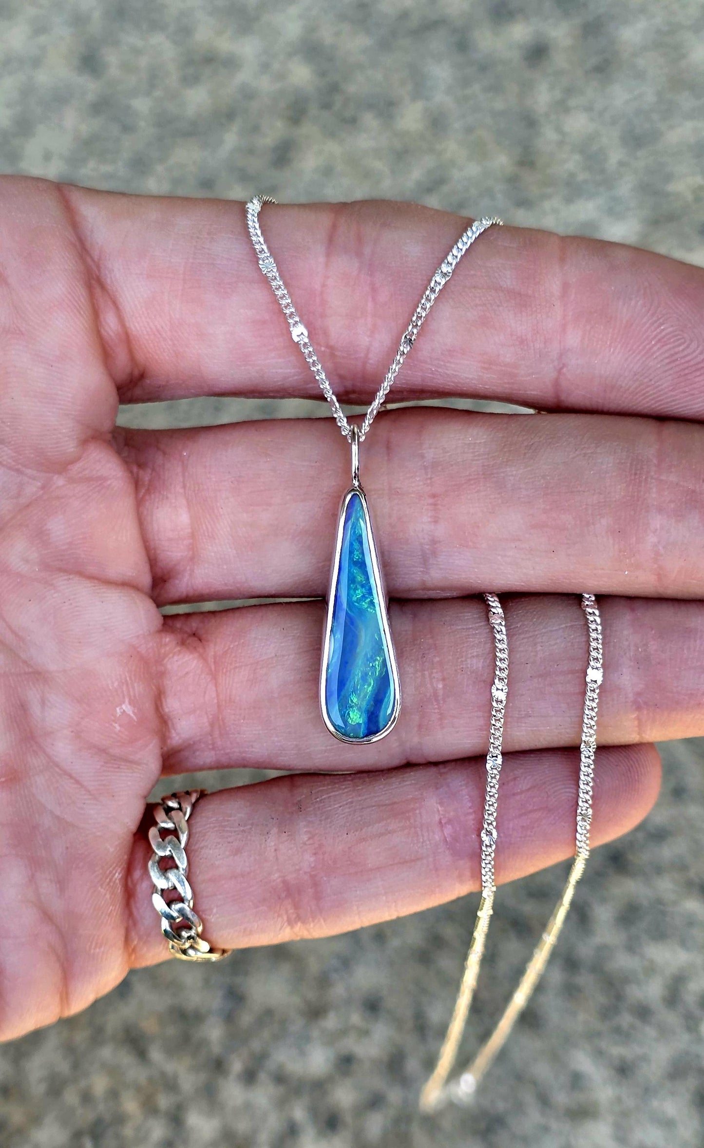 Boulder Opal Drip Necklace