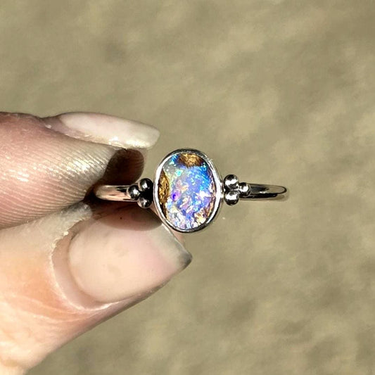 Dainty Pipe Opal Ring size 6.5