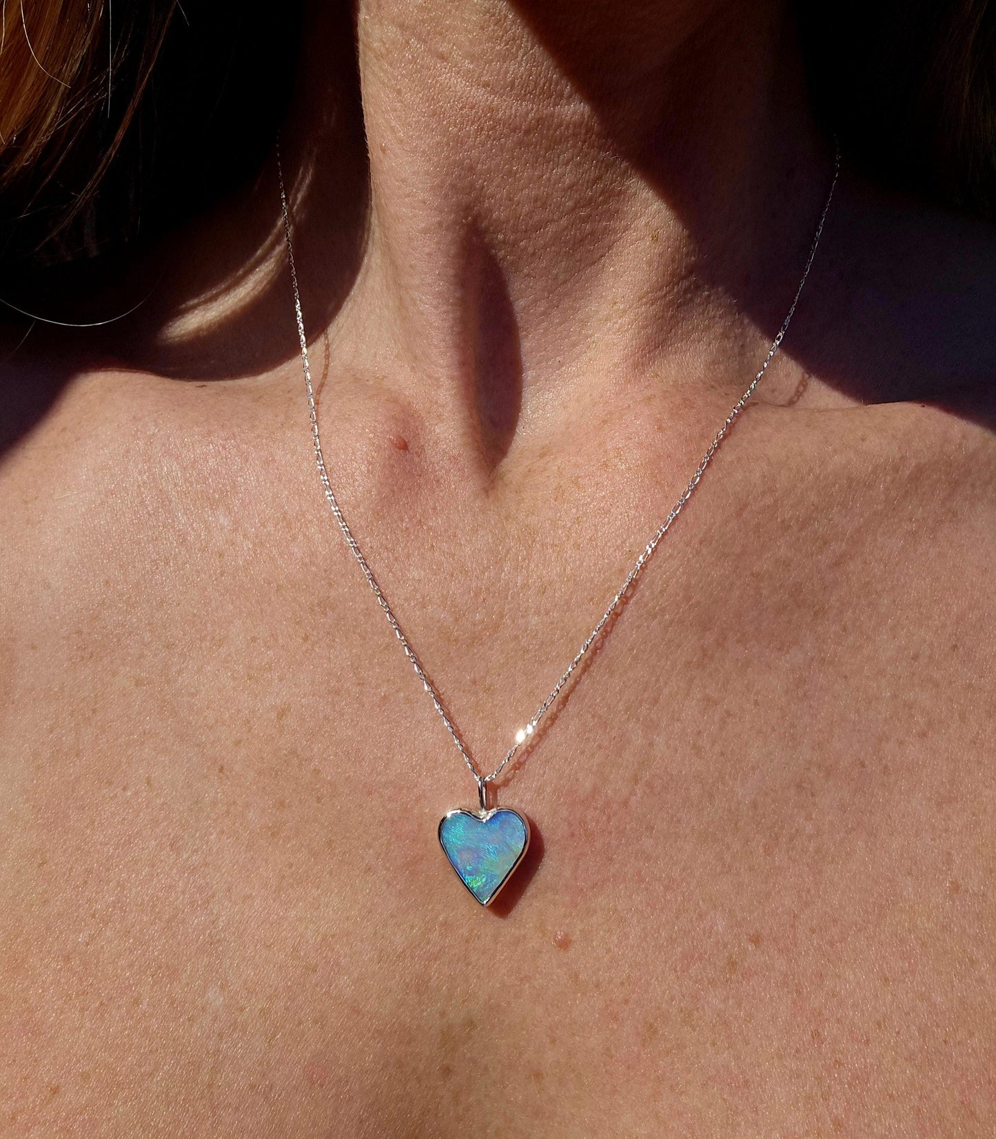 Australian Opal Heart Necklace
