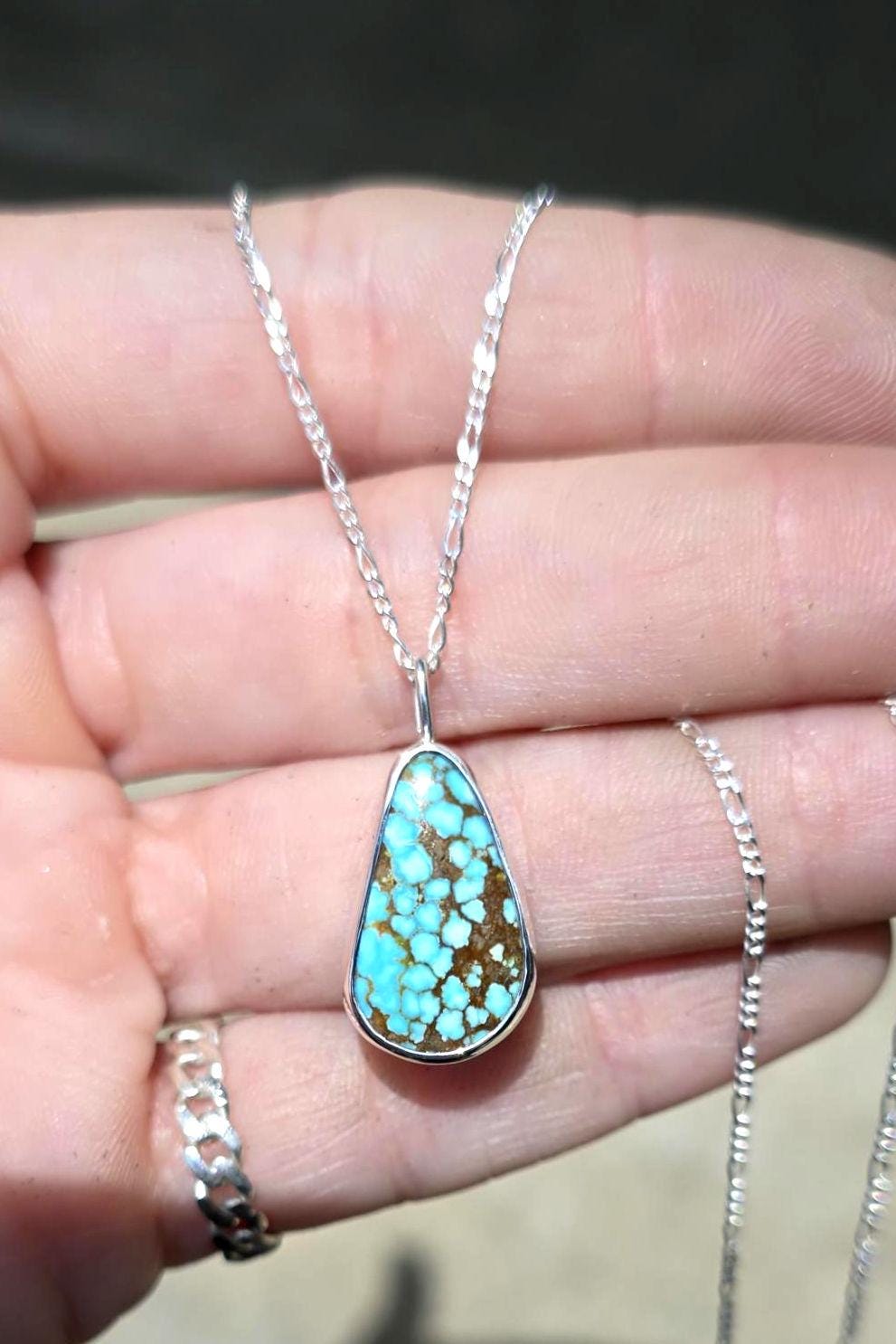 Nevada Number 8 Turquoise Necklace