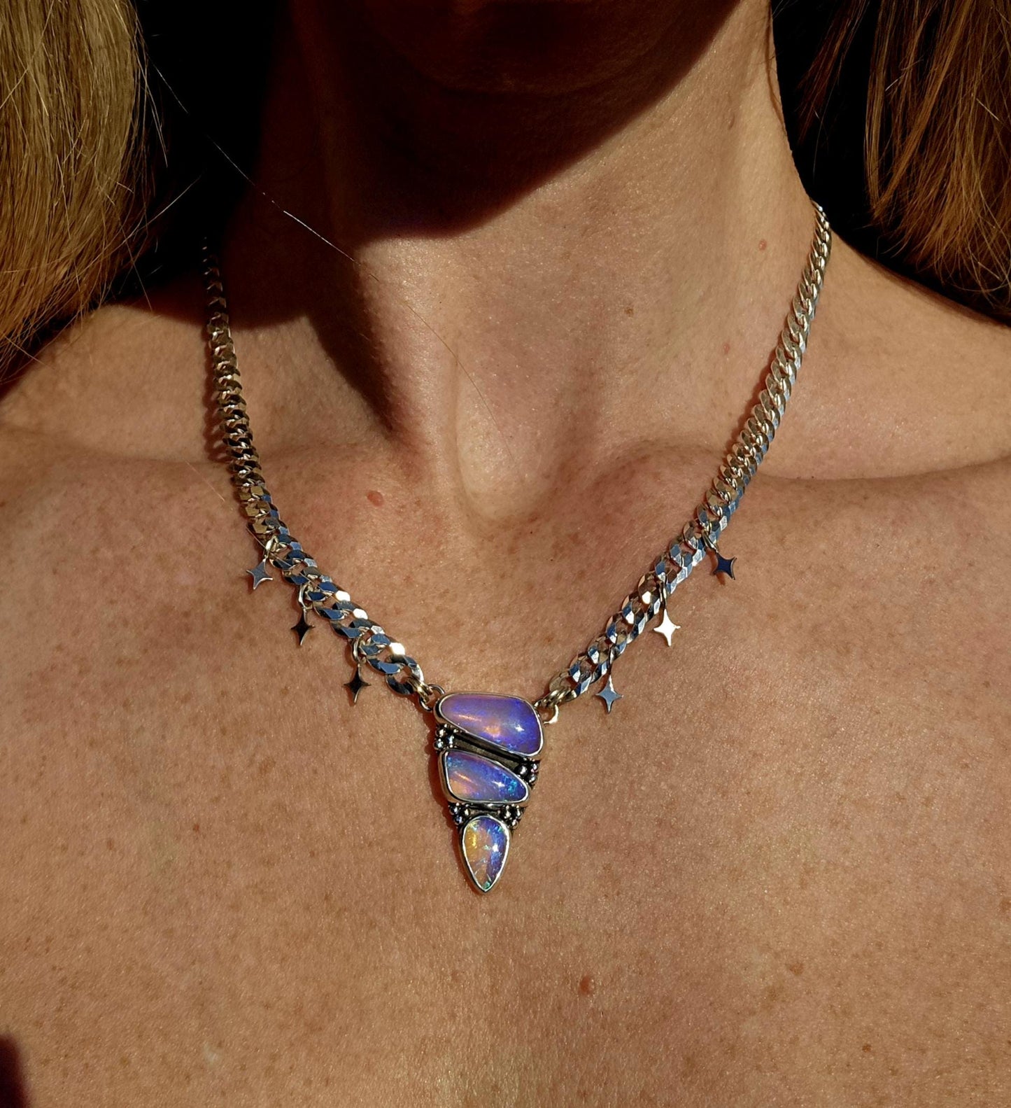 Purple Opal Statement Necklace