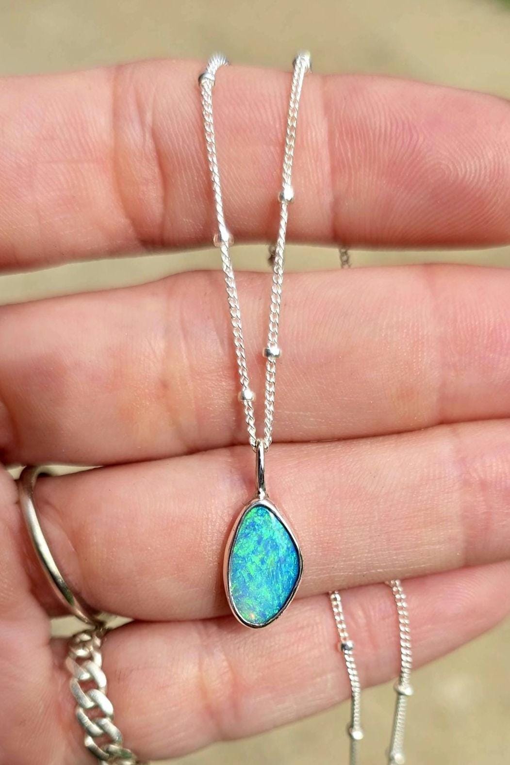 Australian Crystal Opal Necklace