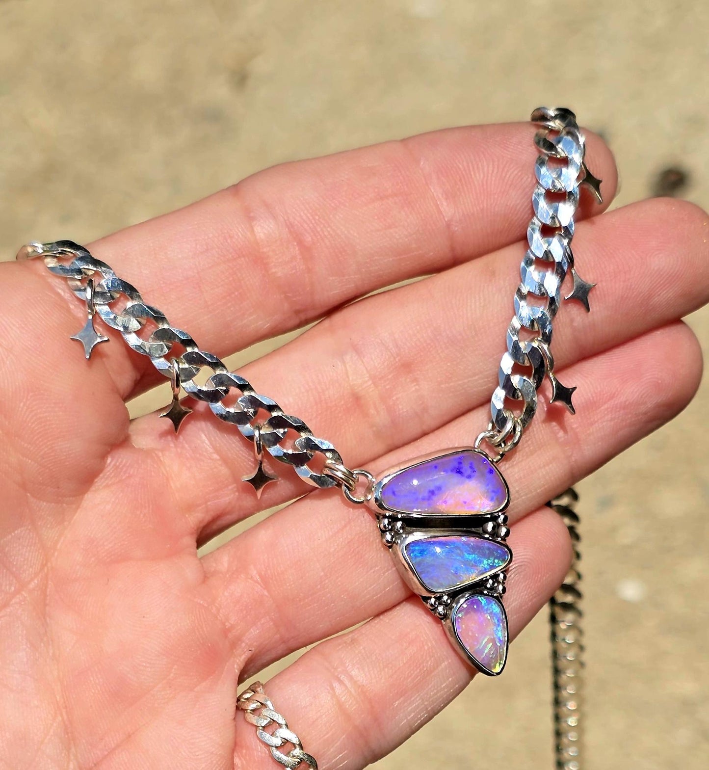 Purple Opal Statement Necklace