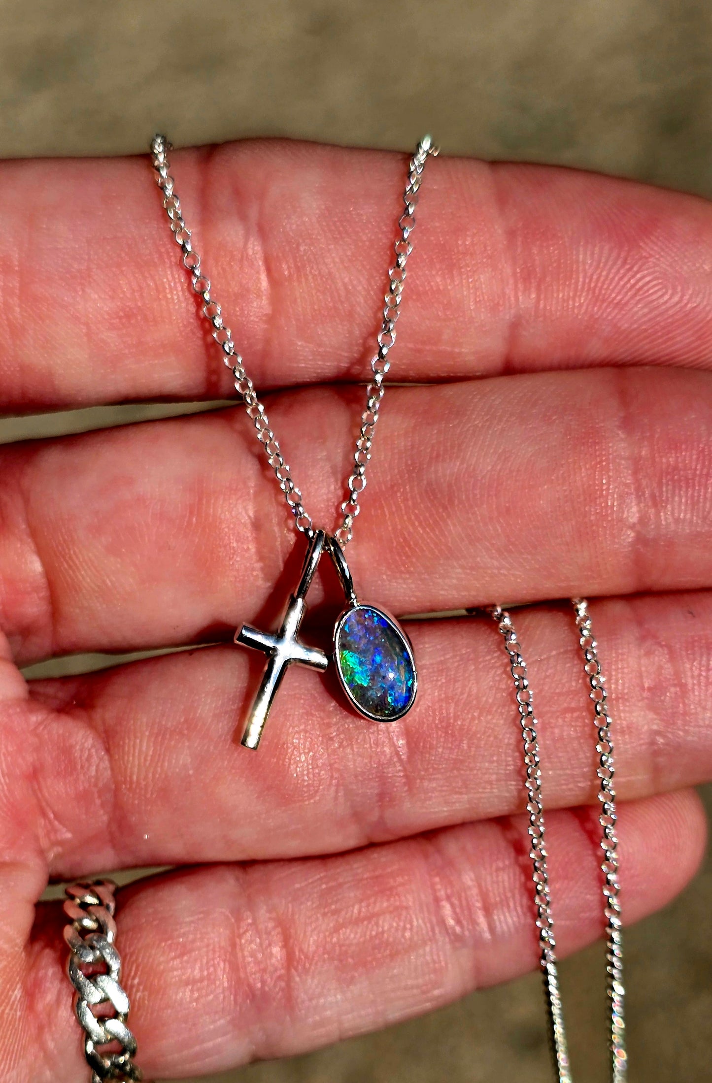 Opal Charm Necklace