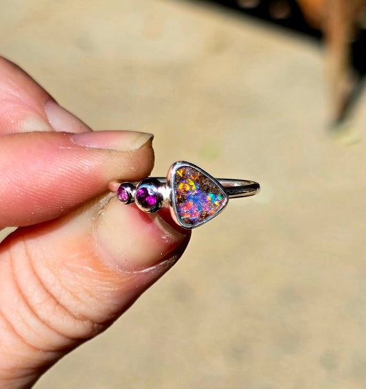 Boulder Opal Gem Ring