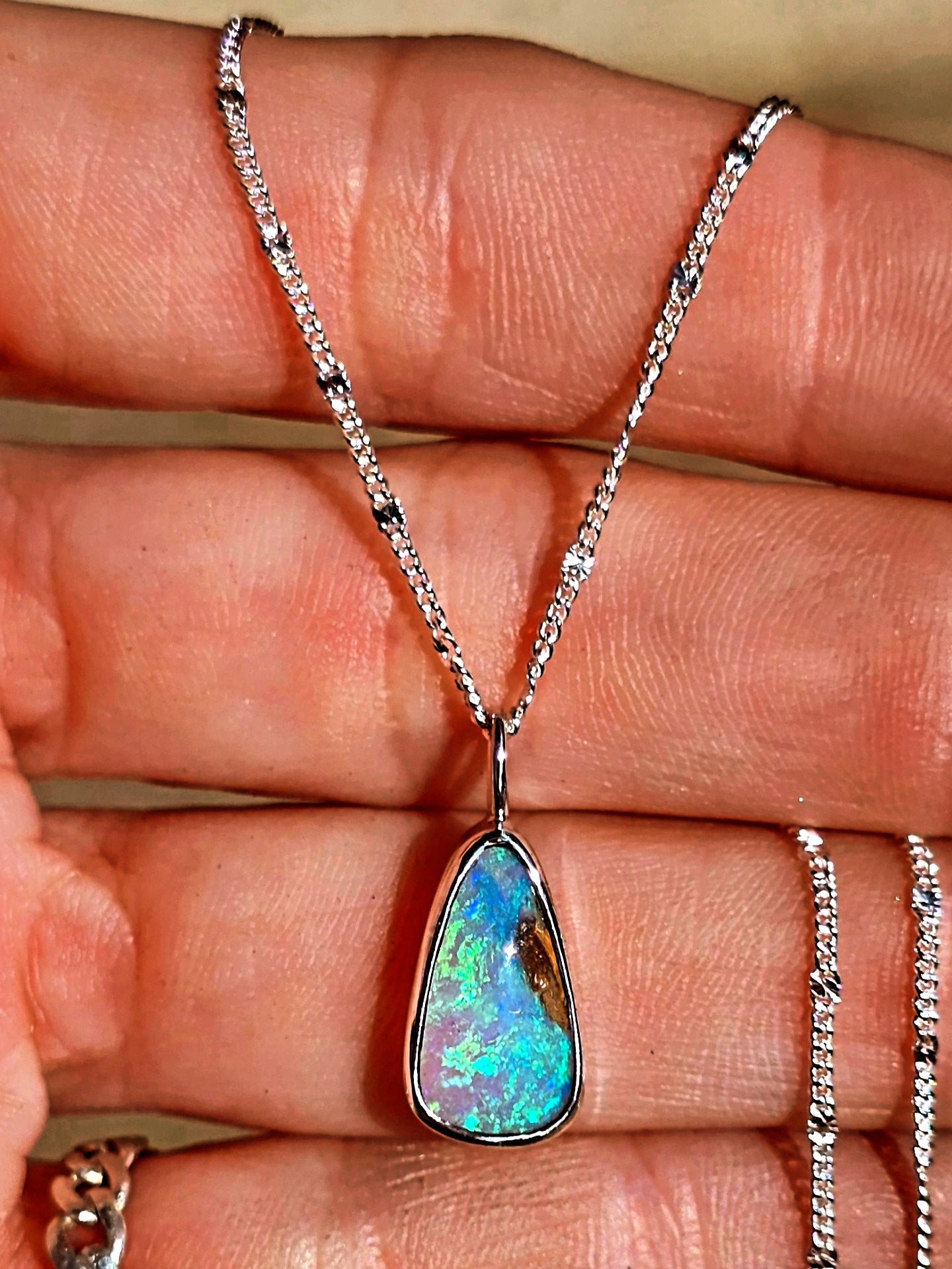 Australian Boulder Opal Necklace