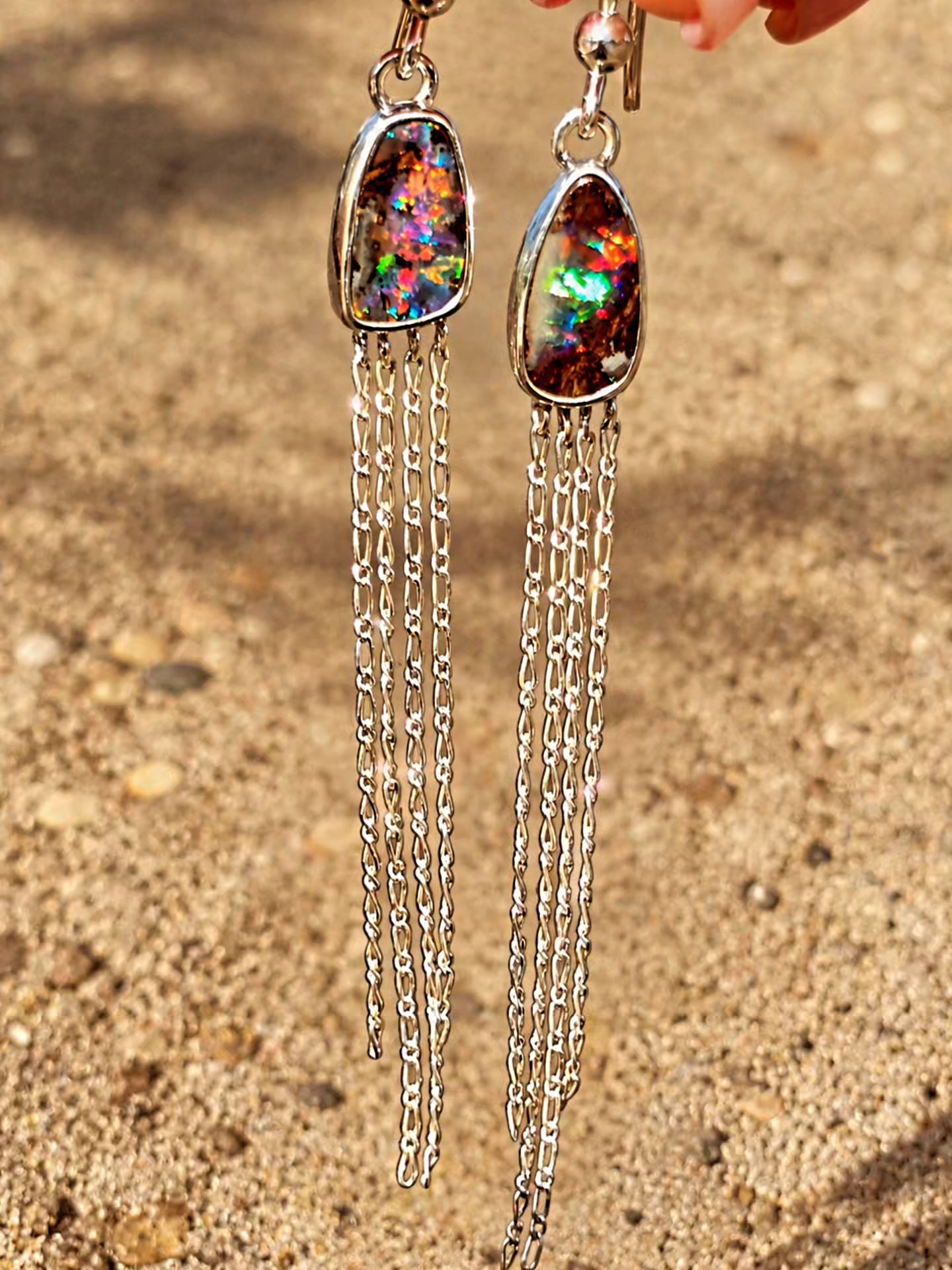 Australian Boulder Opal Earrings