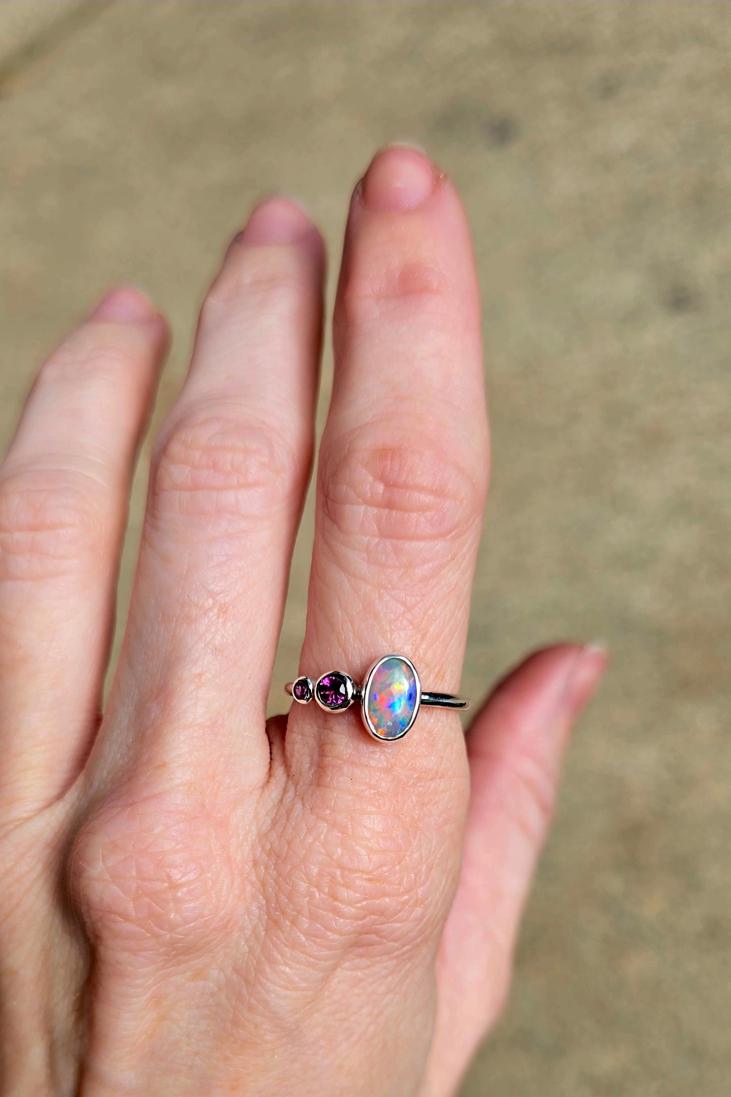 Australian Opal Gem Ring