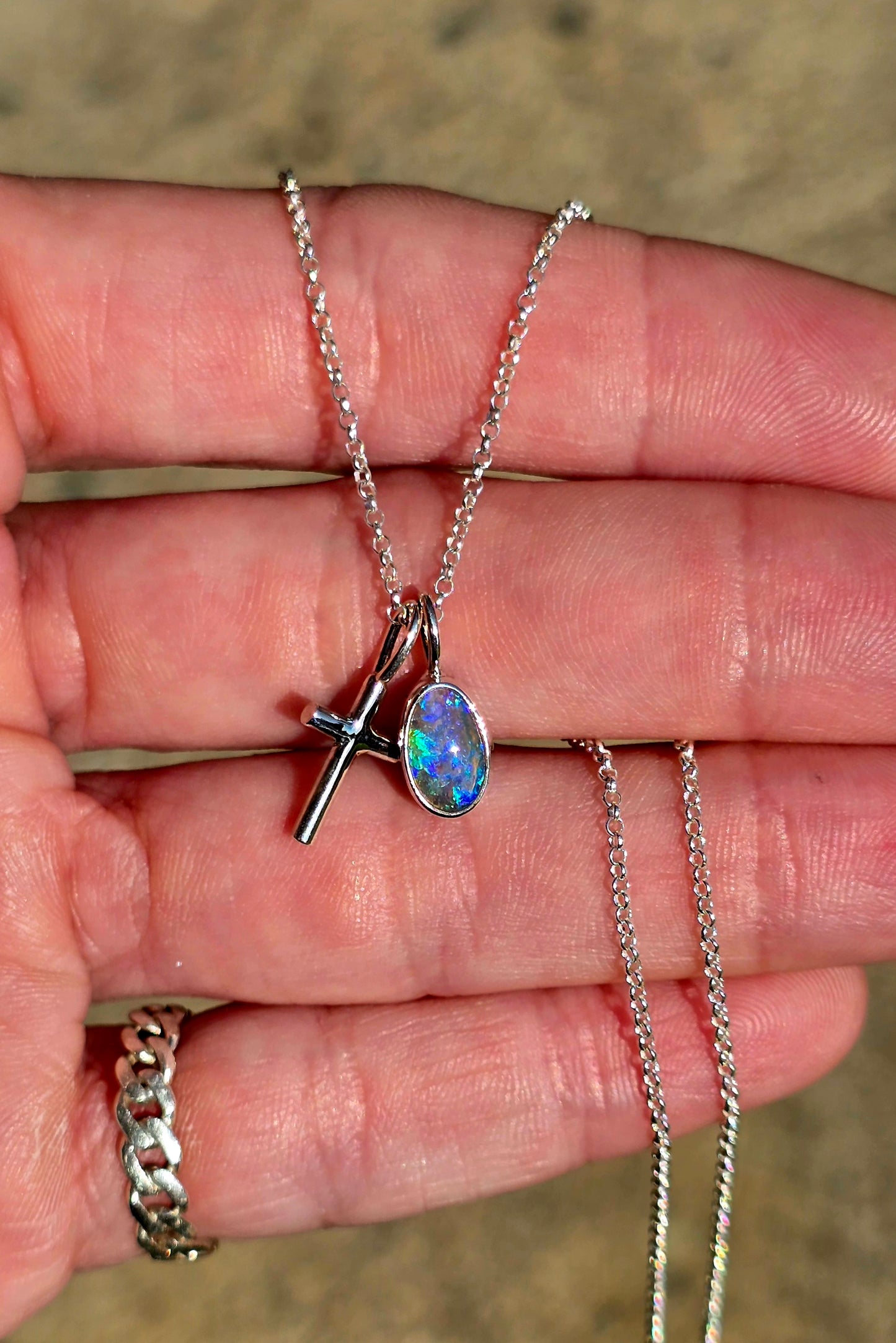 Opal Charm Necklace