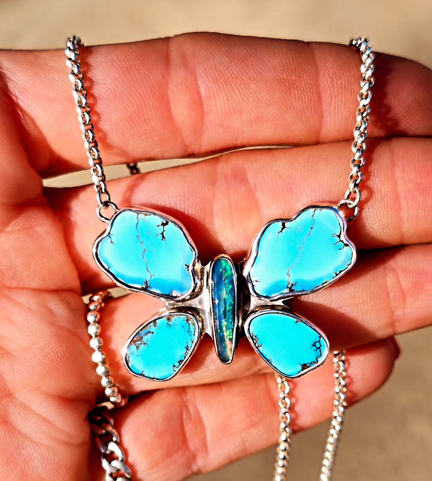 Golden Hills Butterfly Necklace