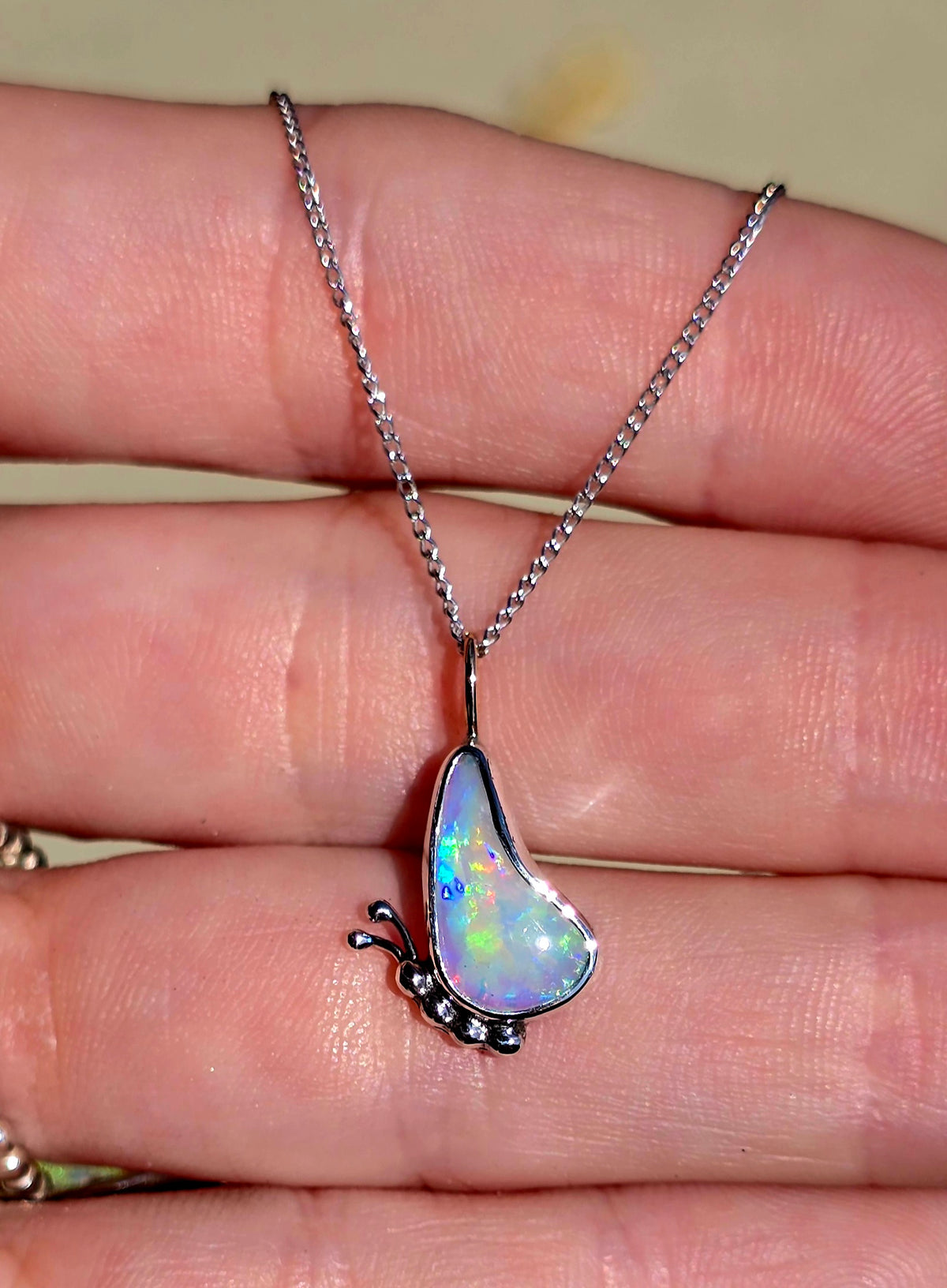 Australian Opal Butterfly Necklace