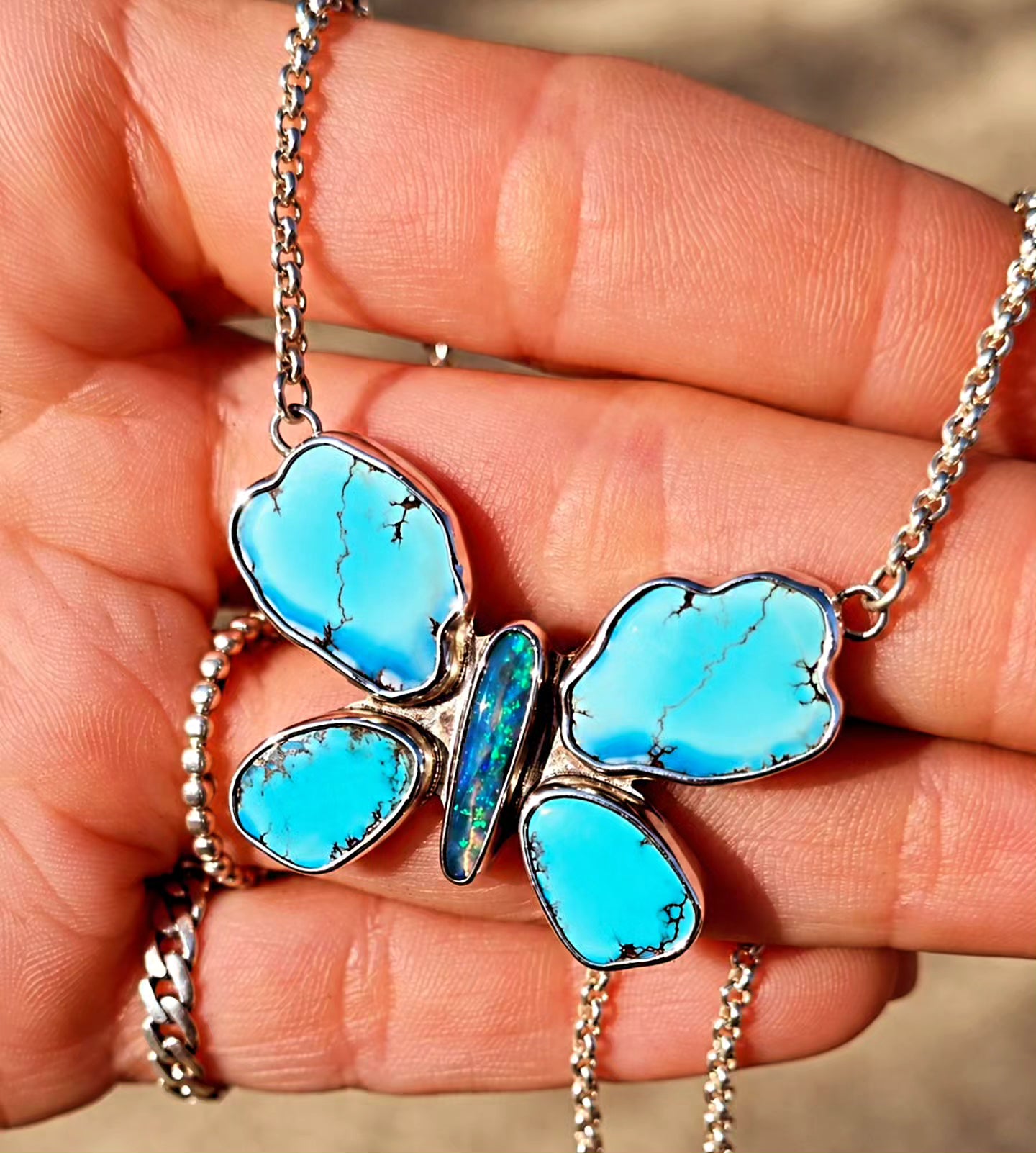 Golden Hills Butterfly Necklace