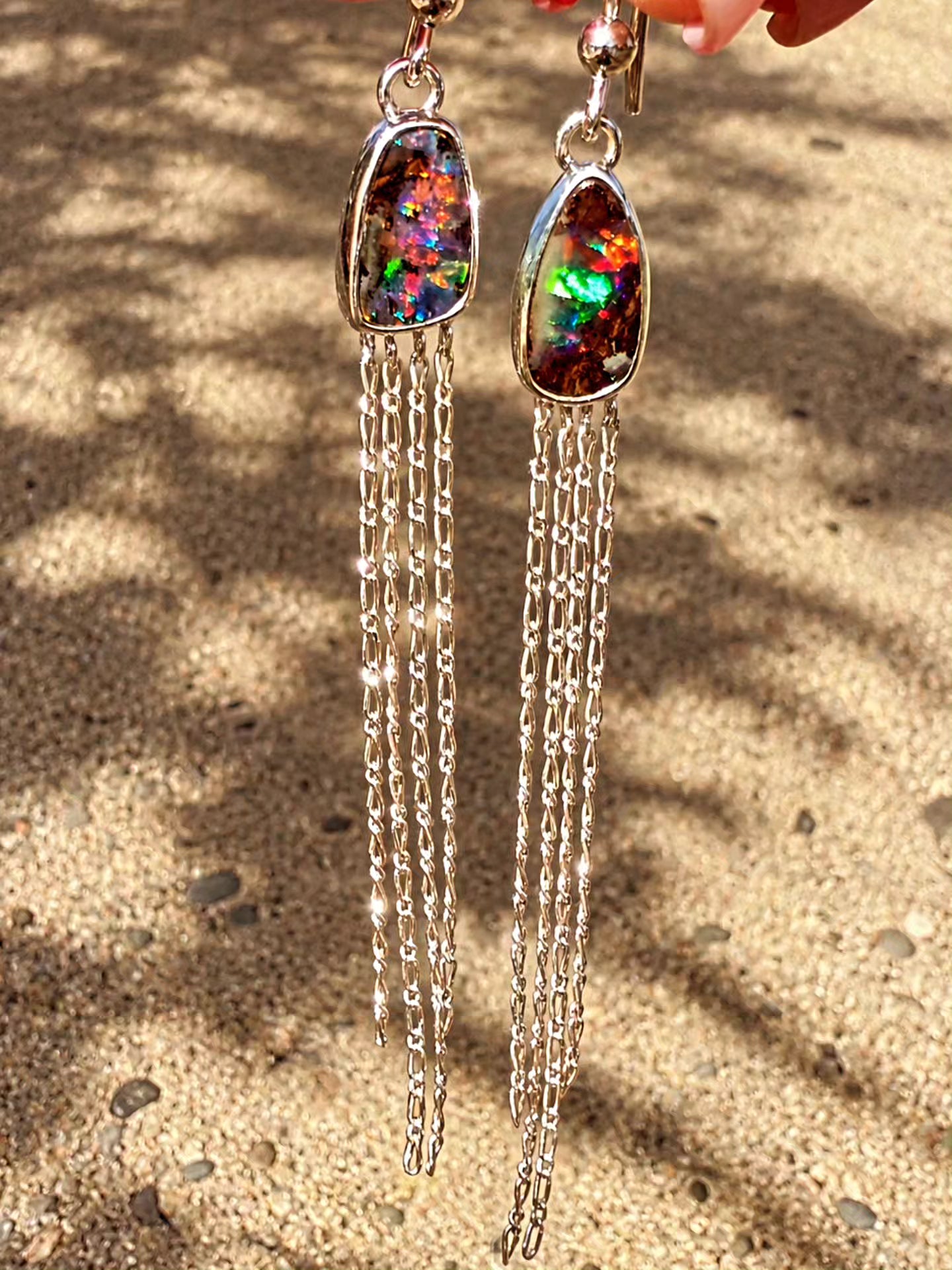 Australian Boulder Opal Earrings