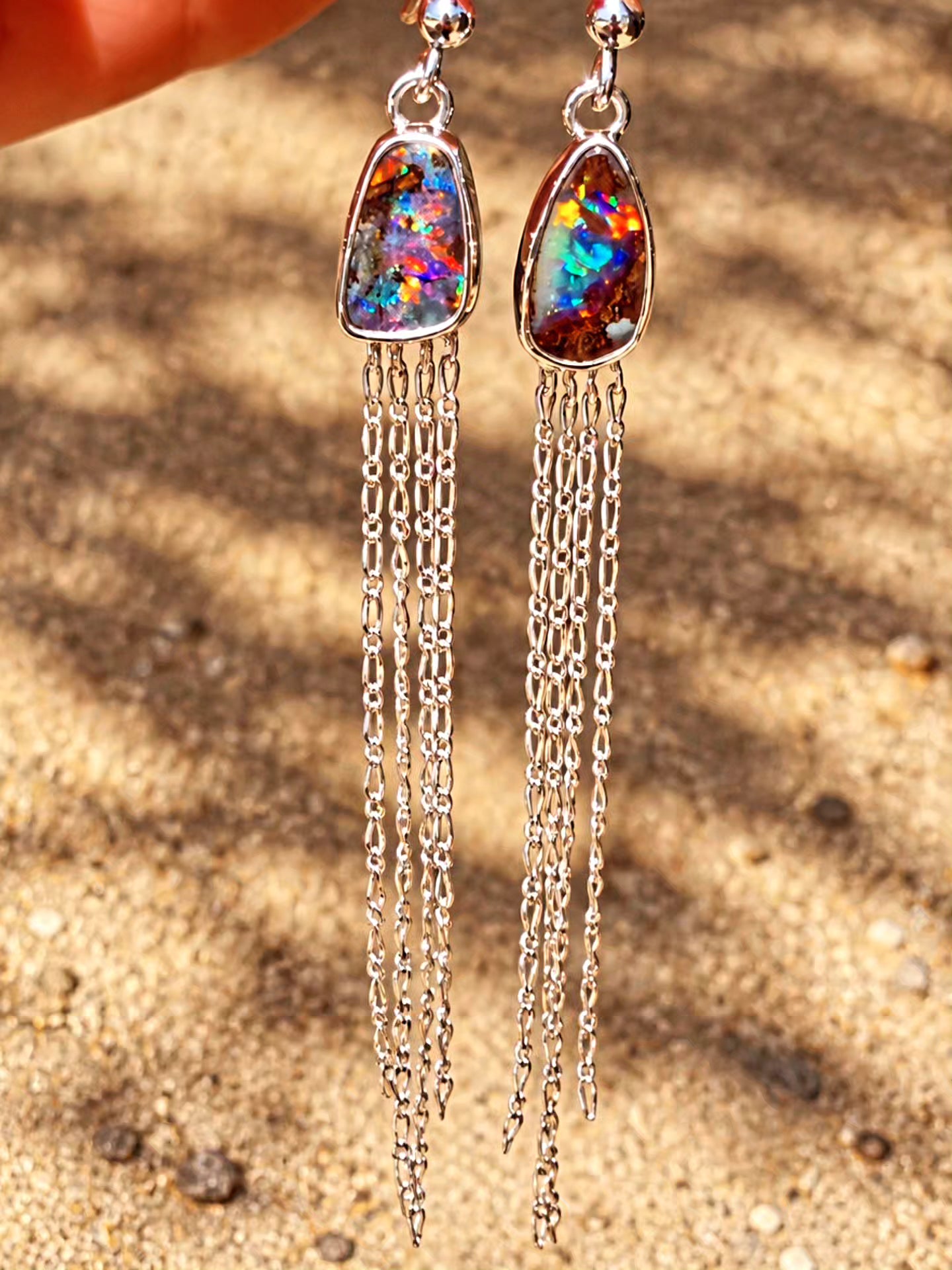 Australian Boulder Opal Earrings