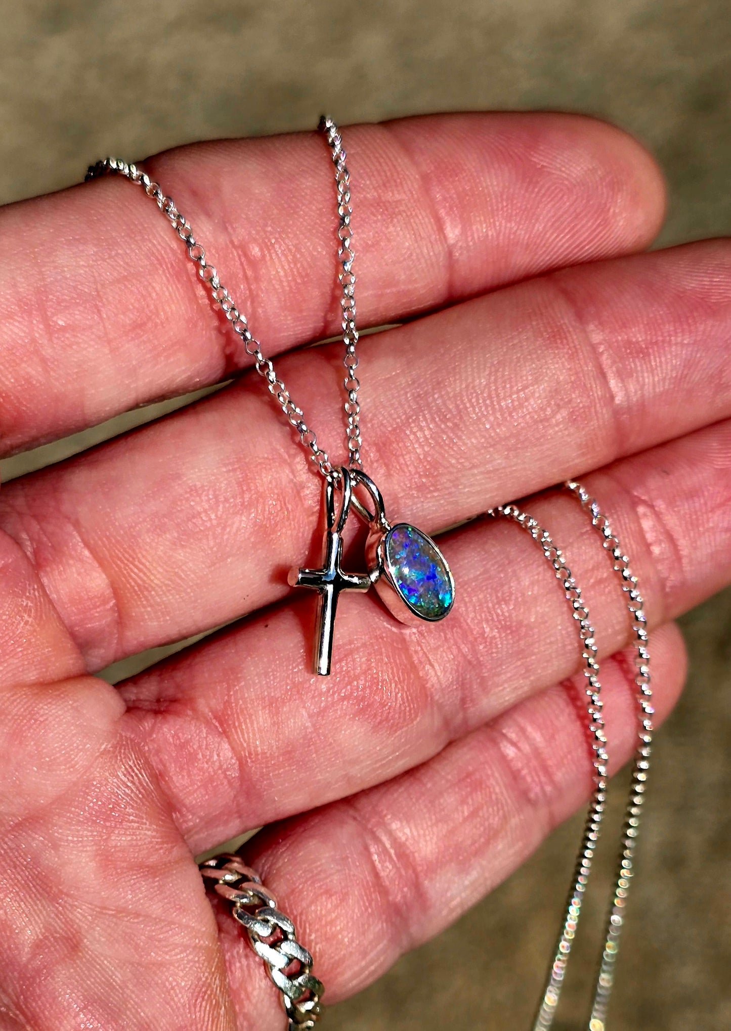 Opal Charm Necklace