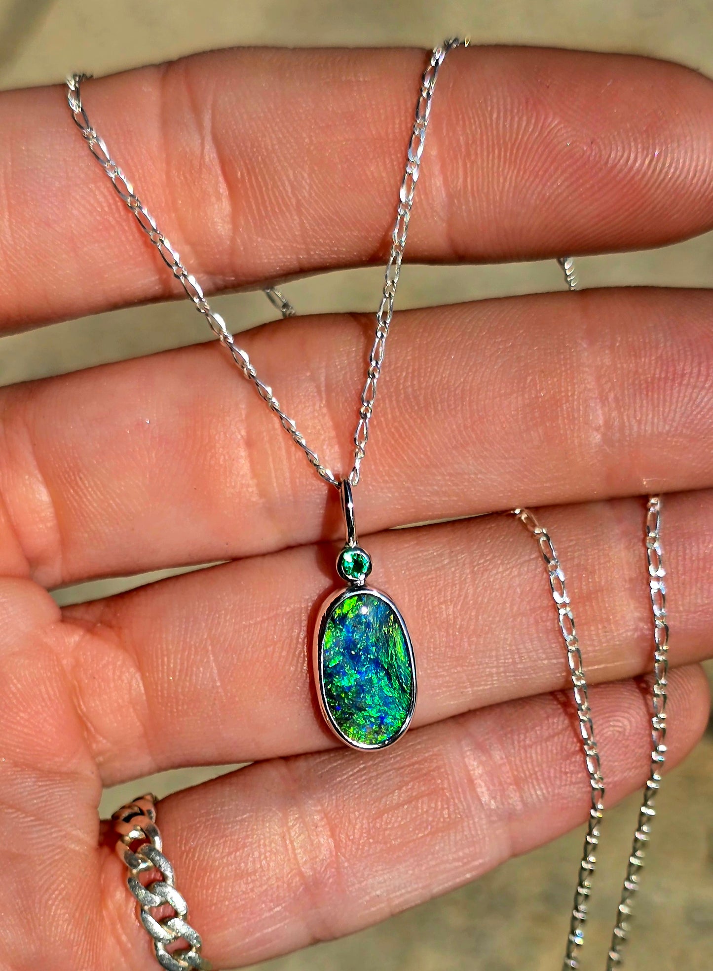 Emerald Opal Necklace