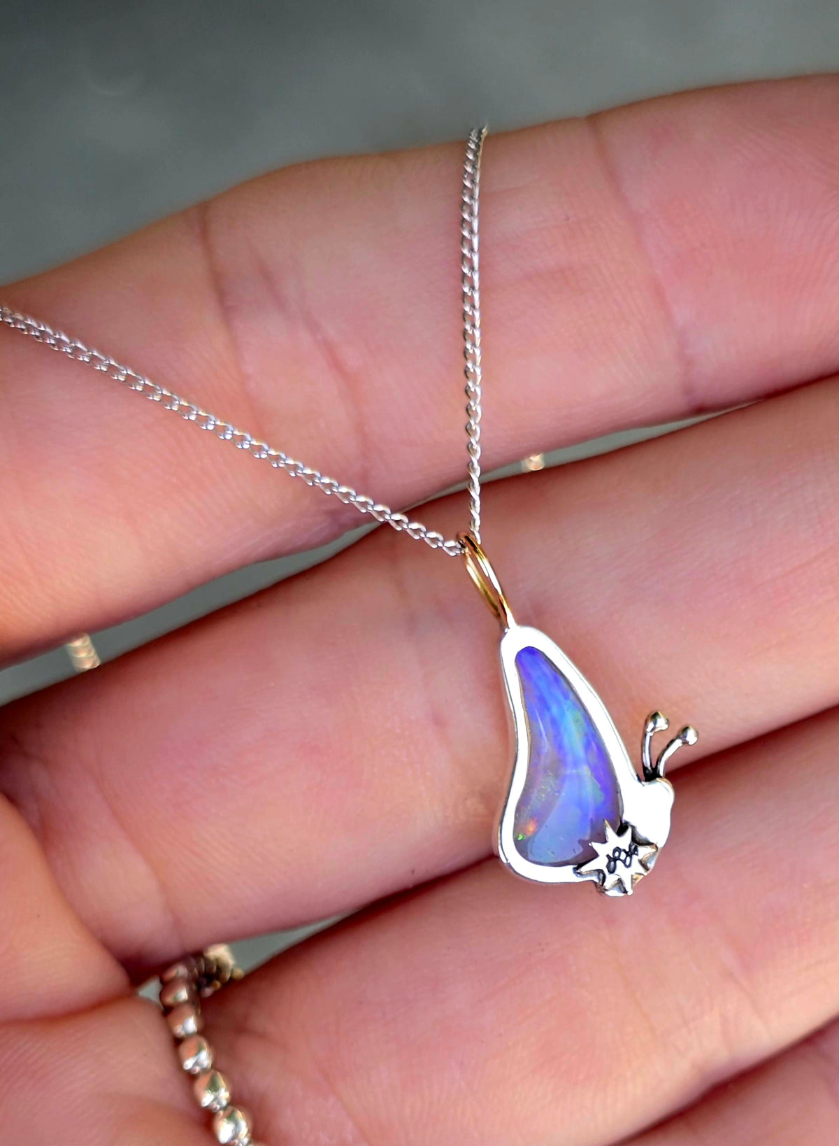Australian Opal Butterfly Necklace