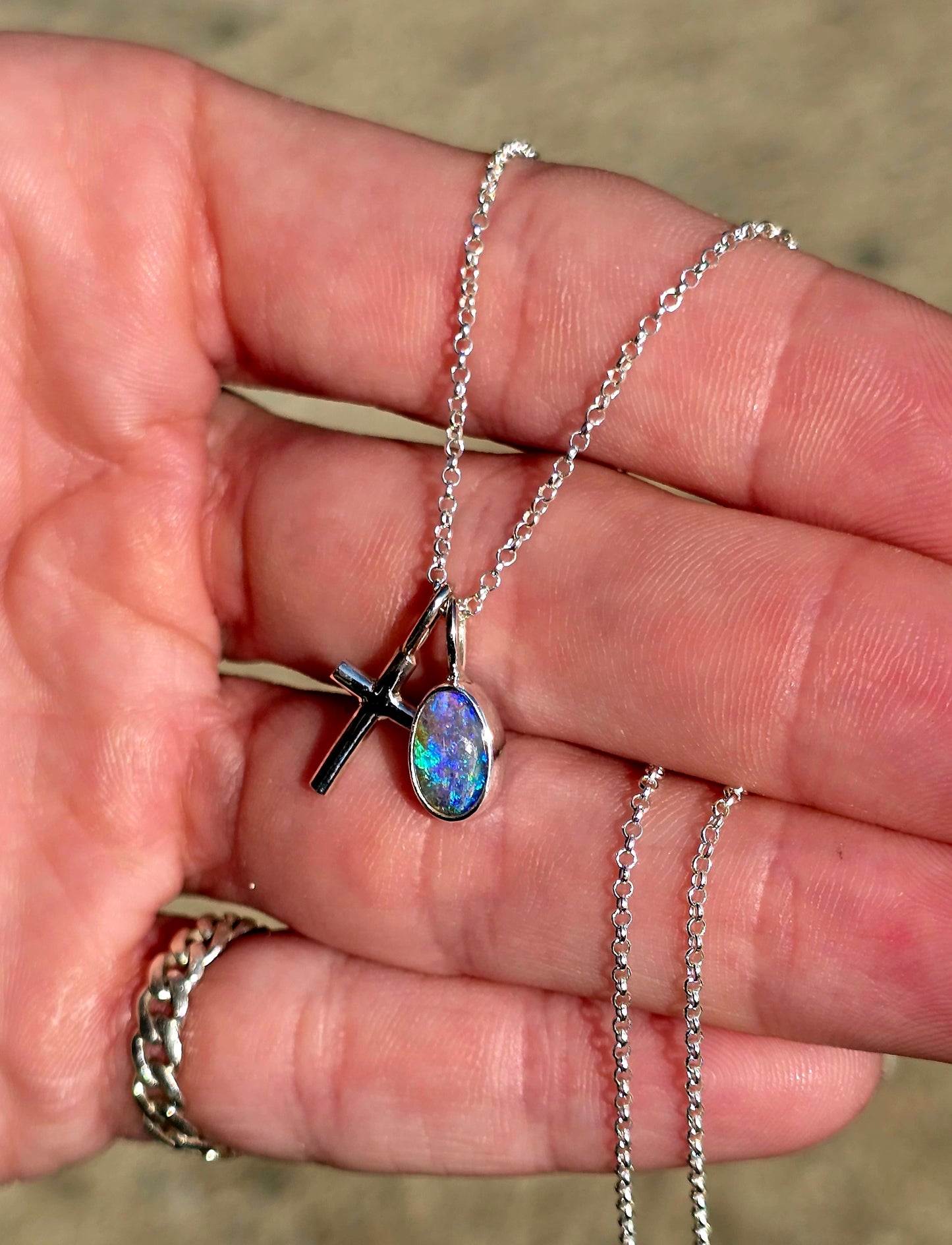Opal Charm Necklace