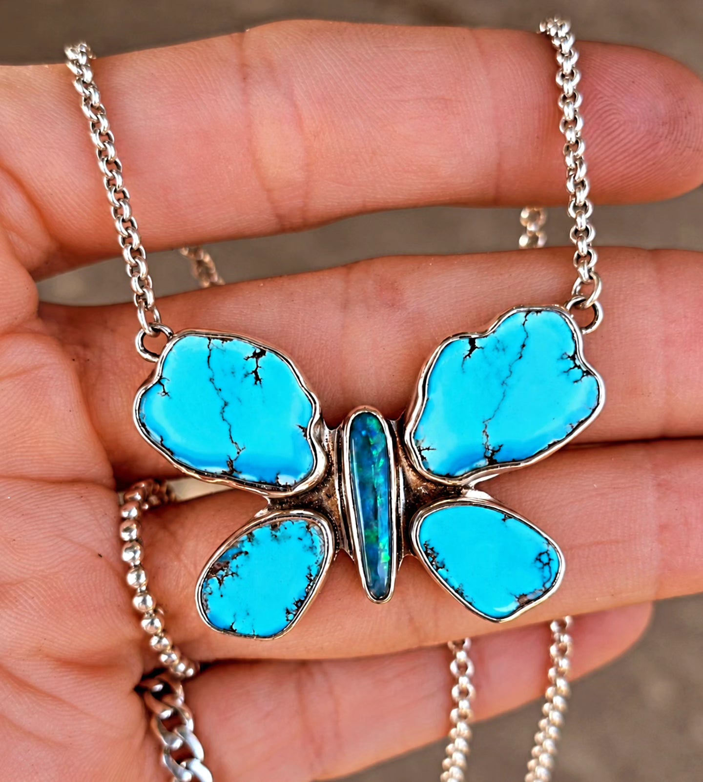 Golden Hills Butterfly Necklace