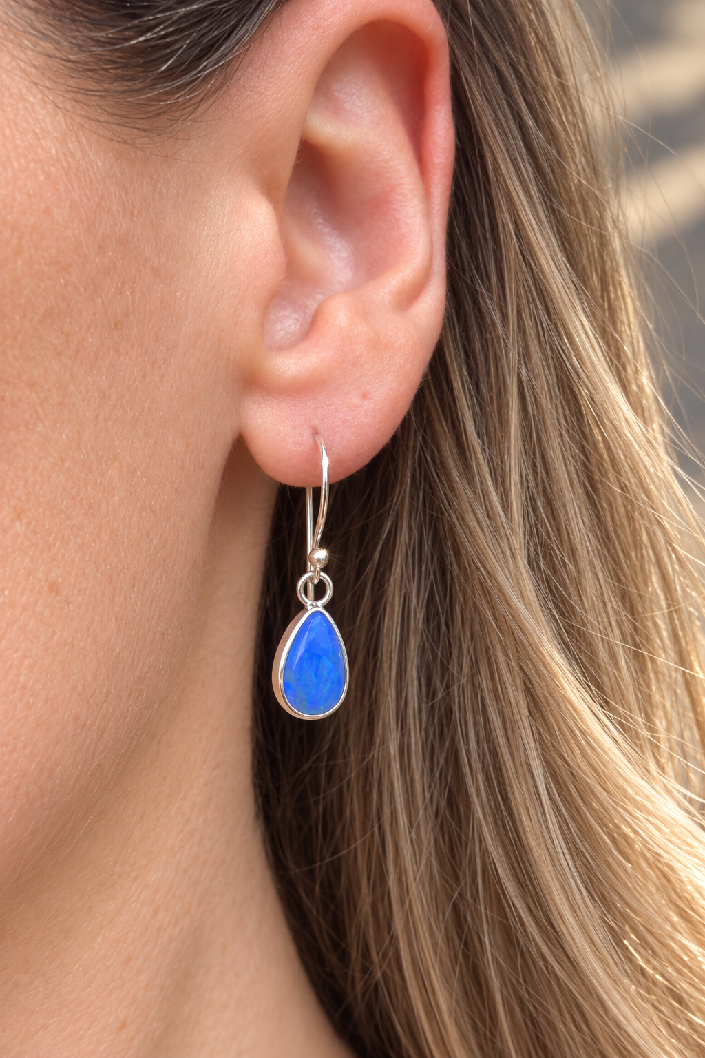 Purple Australian Opal Earrings