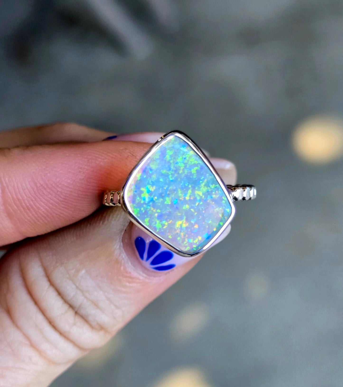 Australian Crystal Opal Ring