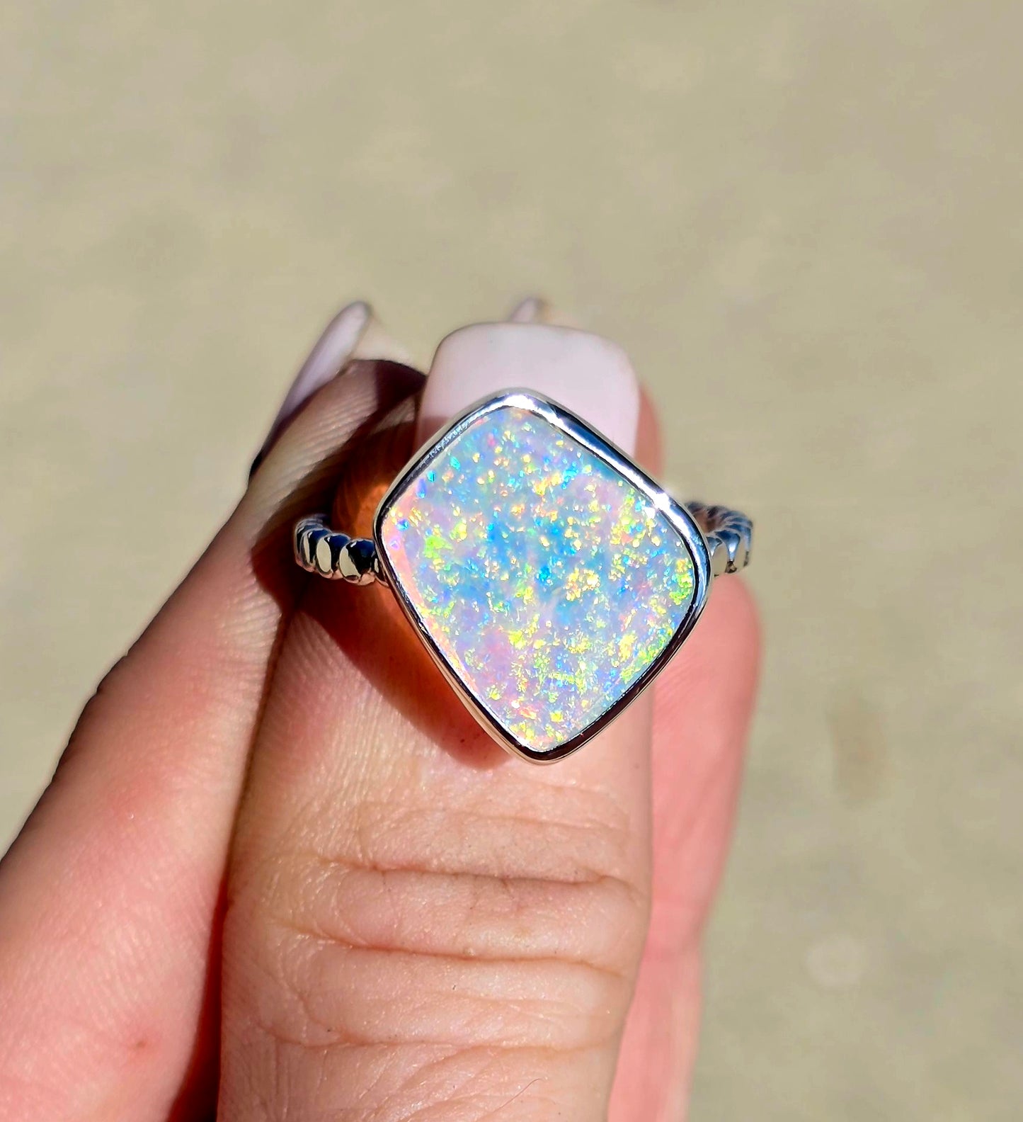 Australian Crystal Opal Ring