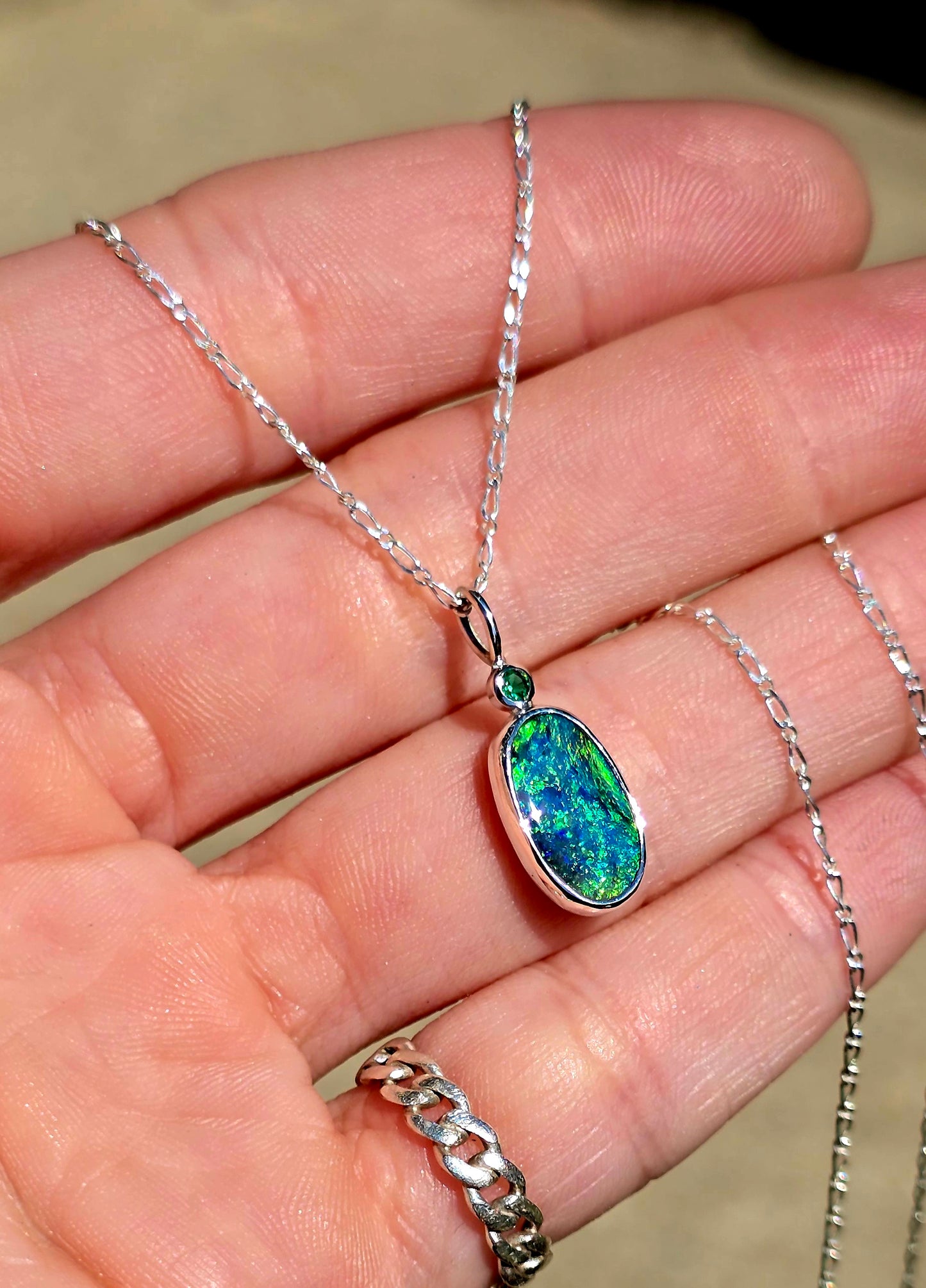 Emerald Opal Necklace